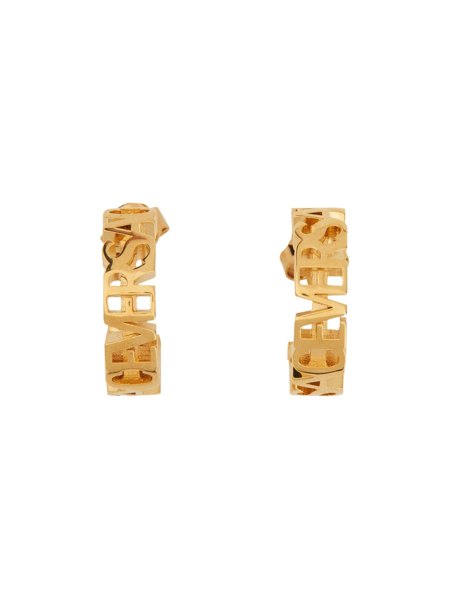 VERSACE Logo Hoop Earrings - 1.5 cm