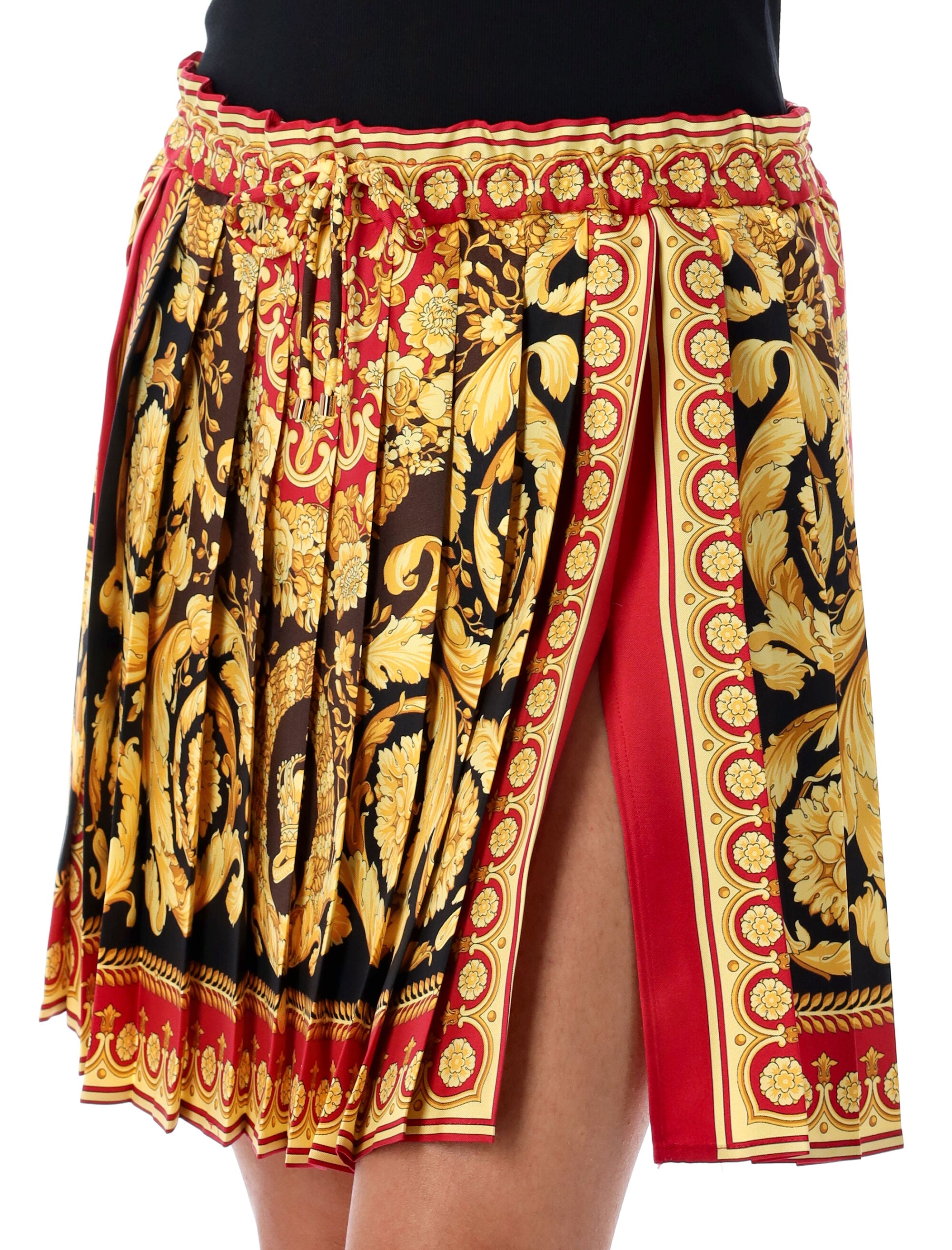 VERSACE Elegant Pleated Mini Skirt