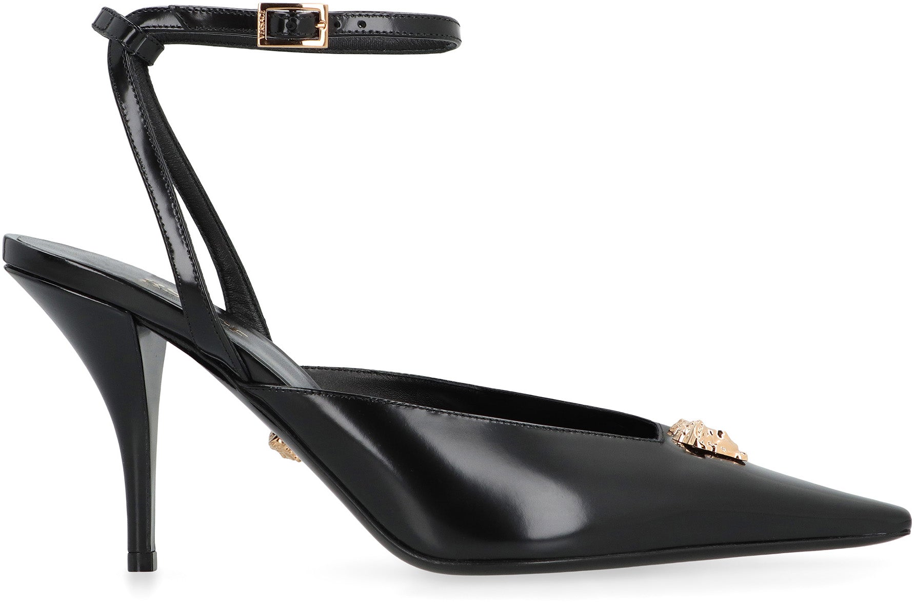 VERSACE Elevated Leather Slingback Pumps