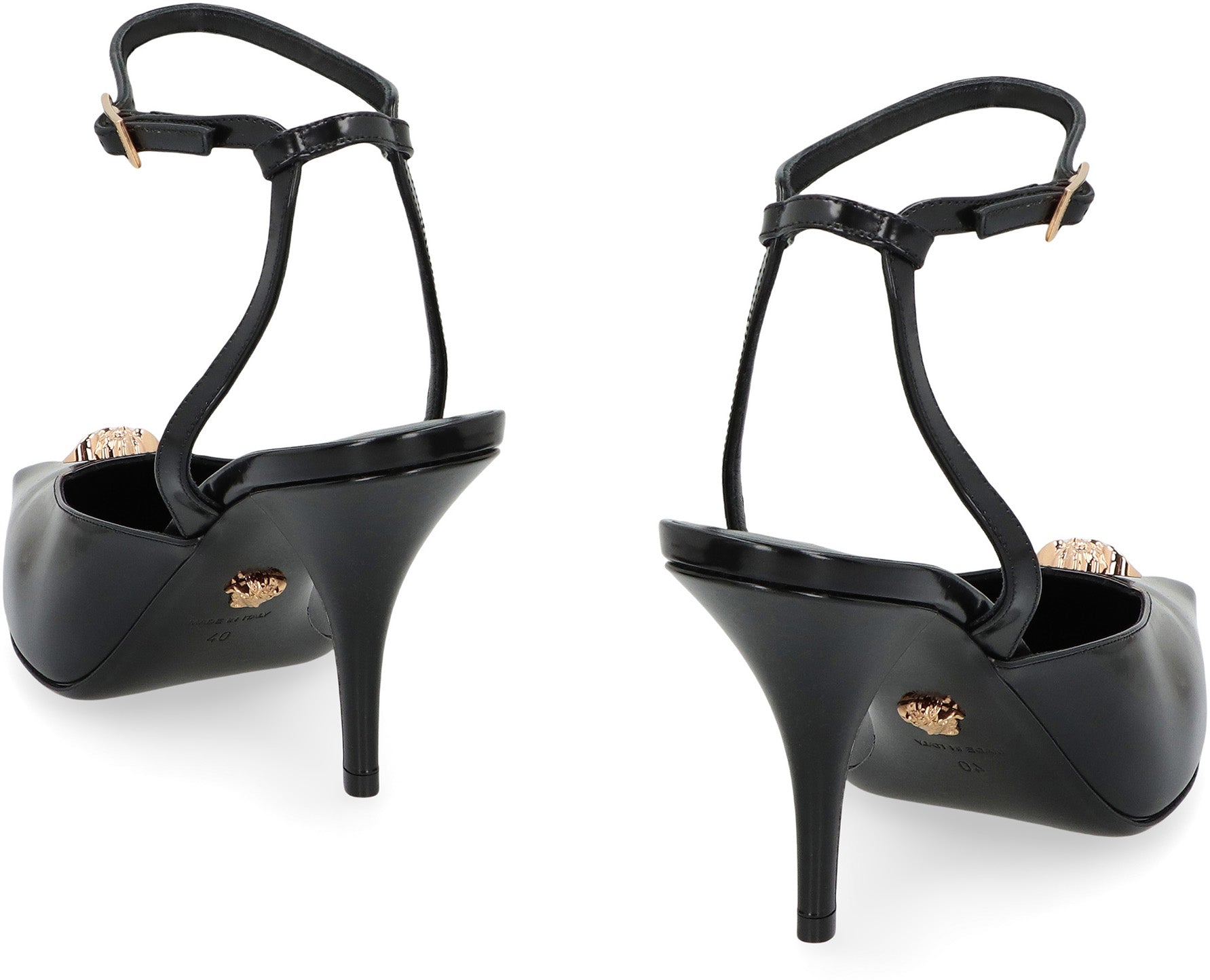 VERSACE Elevated Leather Slingback Pumps