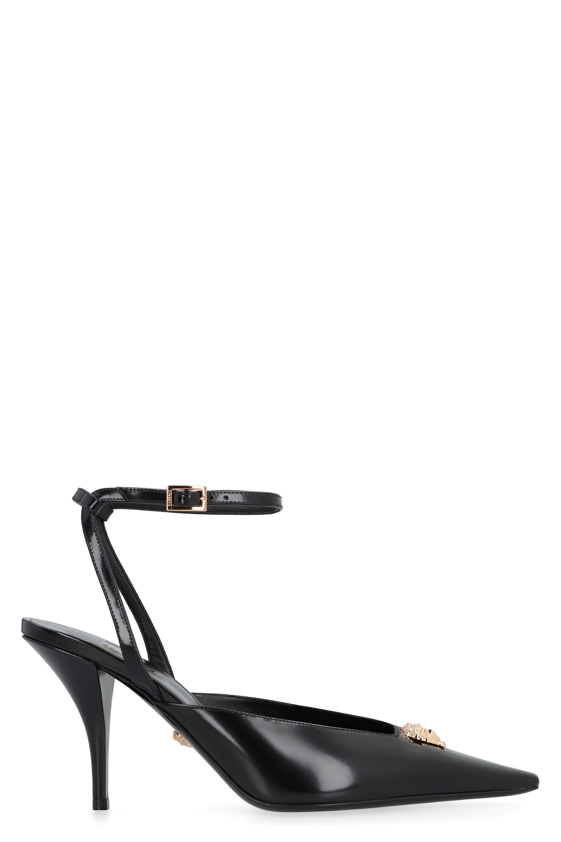 VERSACE Elevated Leather Slingback Pumps