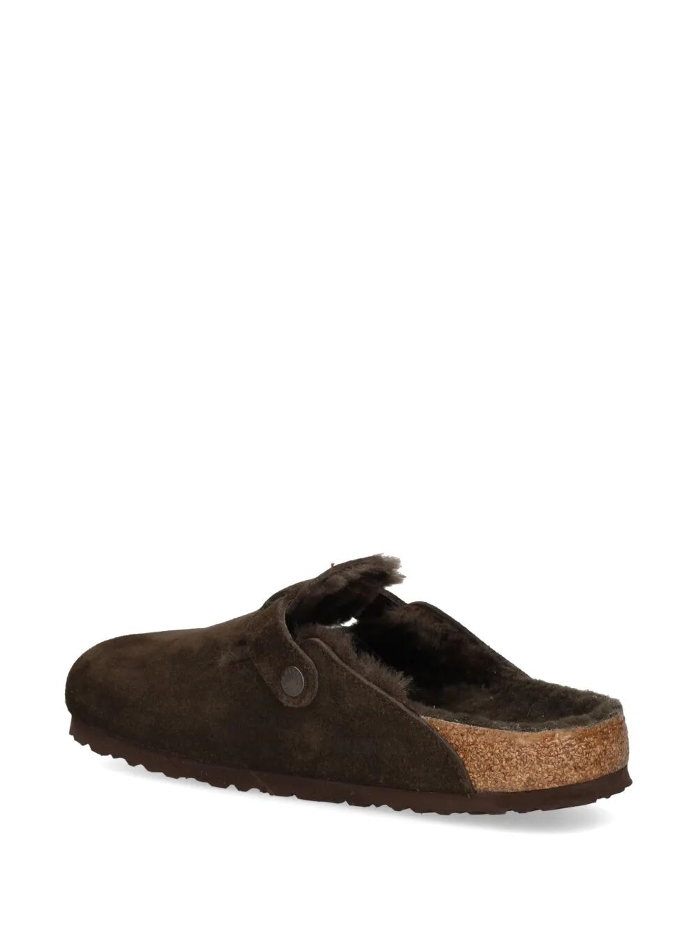 BIRKENSTOCK Shearling Suede Leather Slippers