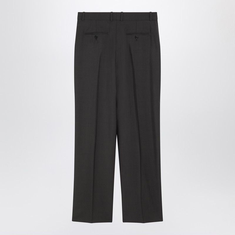 THE ROW Mikkela Wool Trousers - High Waist, Straight Leg