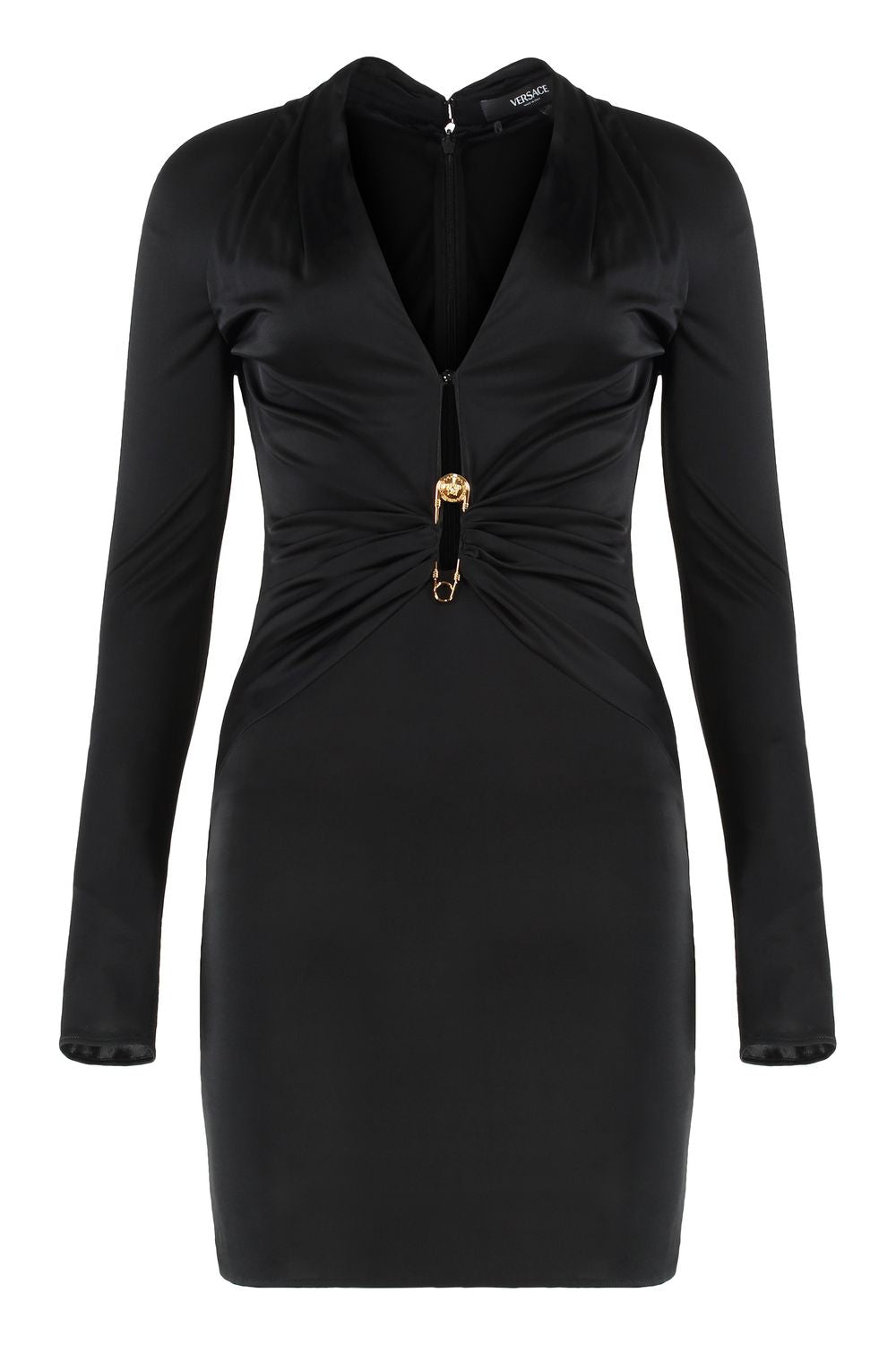 VERSACE Viscose Dress with Safety Pin Detail