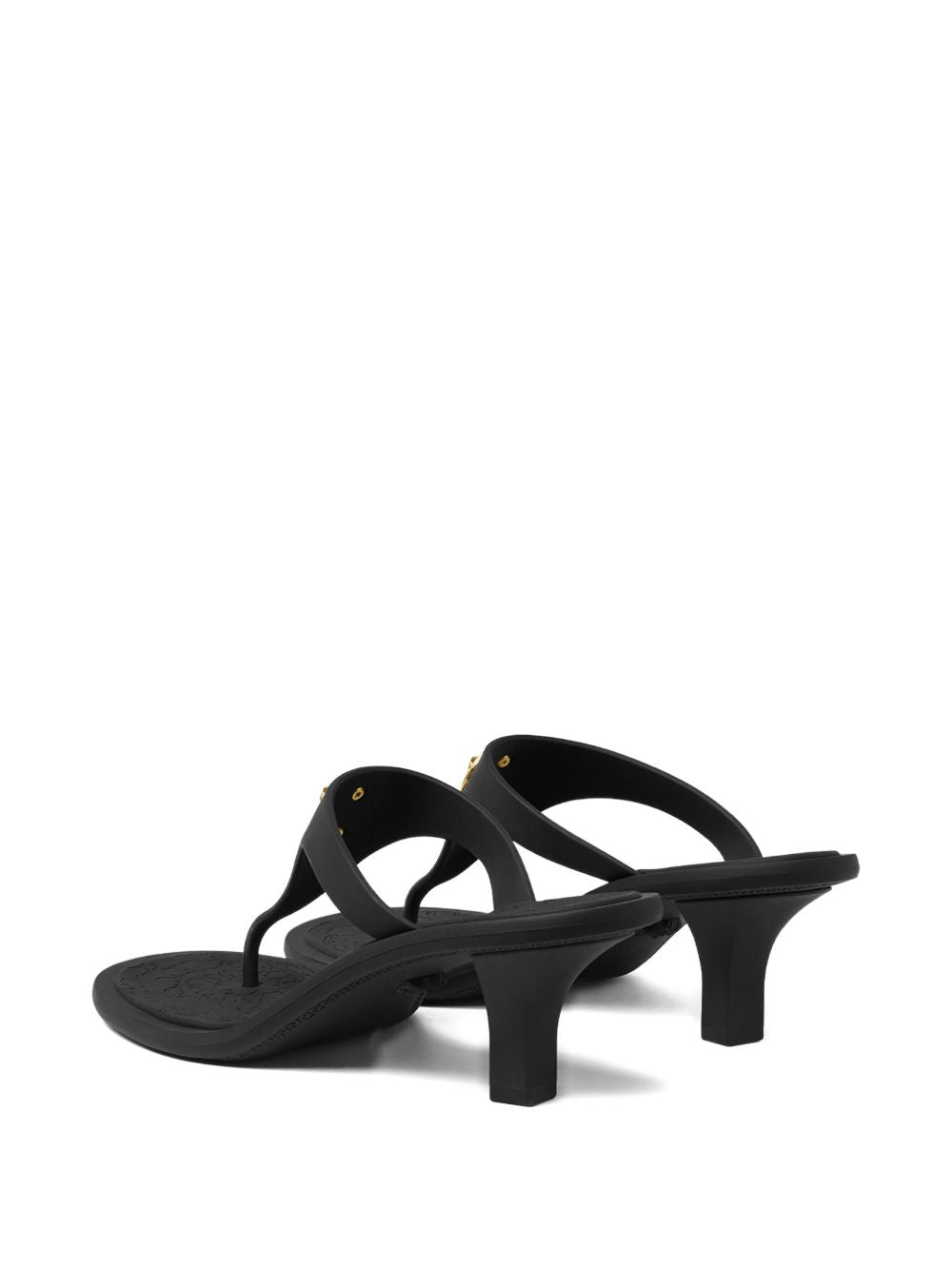 VERSACE Chic Slip-On Style Kitten Heel Sandals