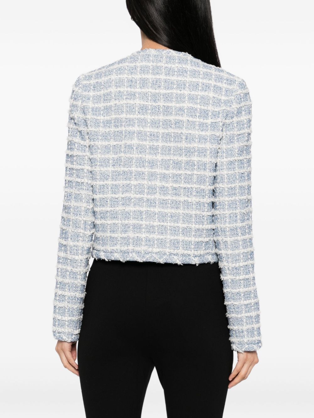 VERSACE Tweed Jacket with Front Zip for Women - FW25 Collection