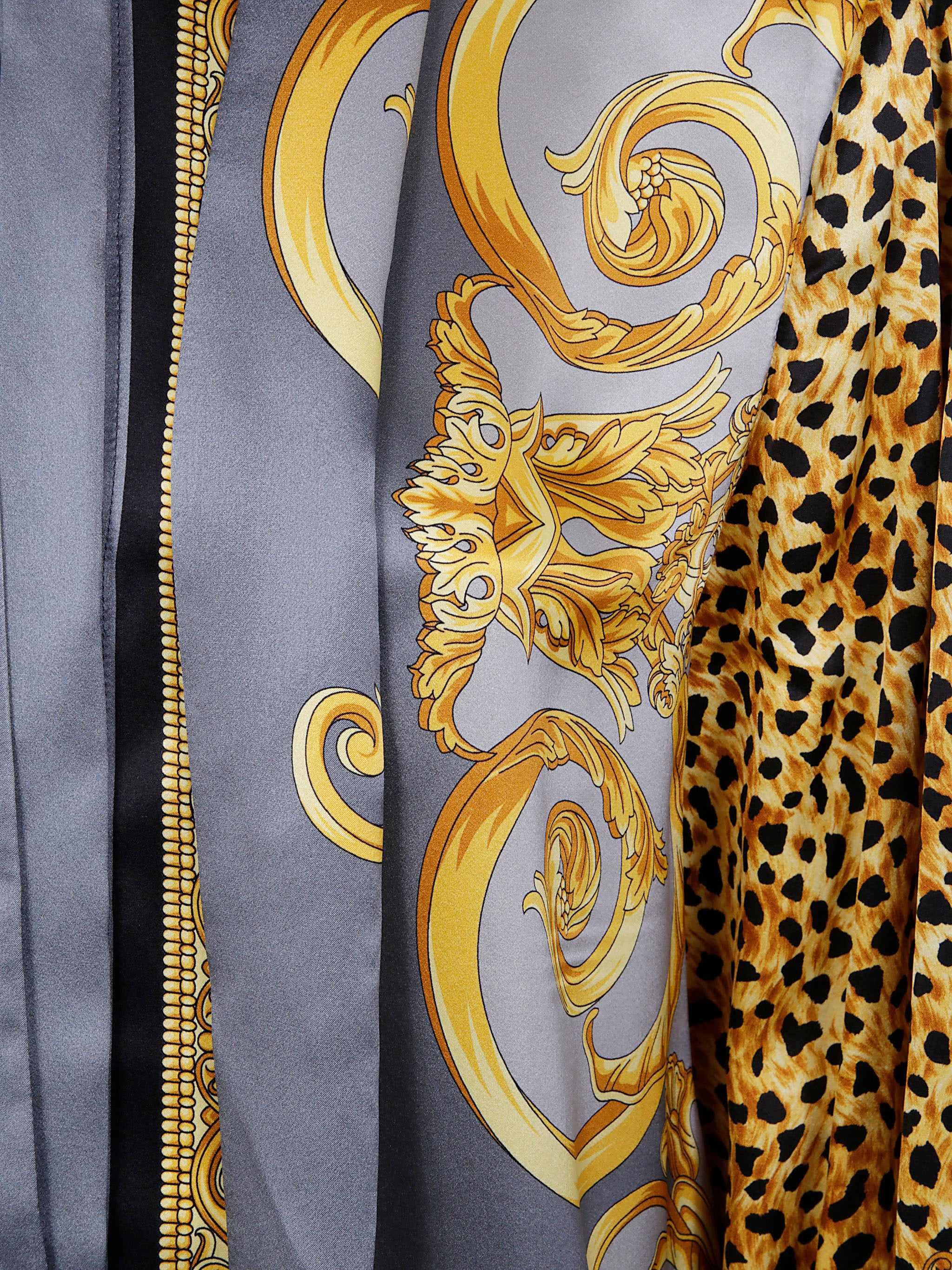 VERSACE Cheetah Print Silk Crepe Satin Shirt - Women’s Fashion Forward