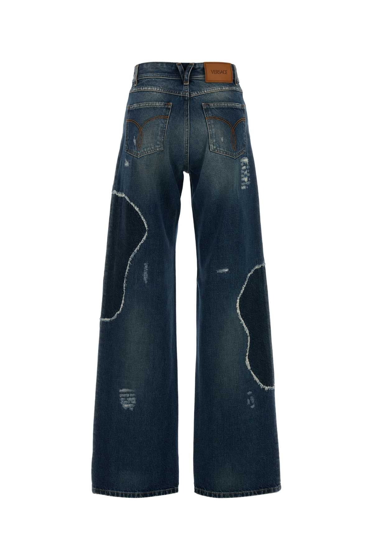 VERSACE Wide-Leg Vintage Wash Jeans for Women