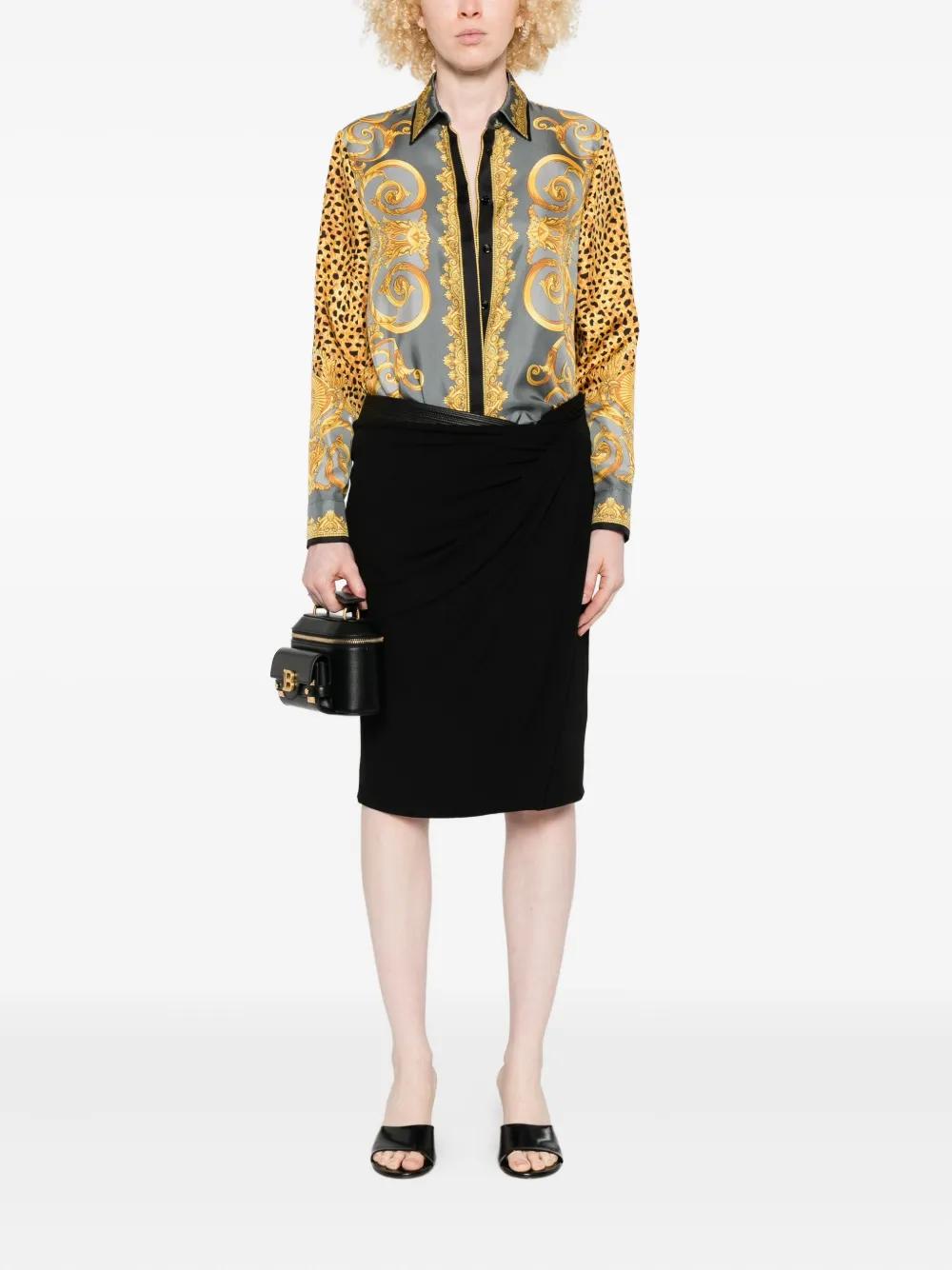 VERSACE Stretch Viscose Mini Skirt for Women