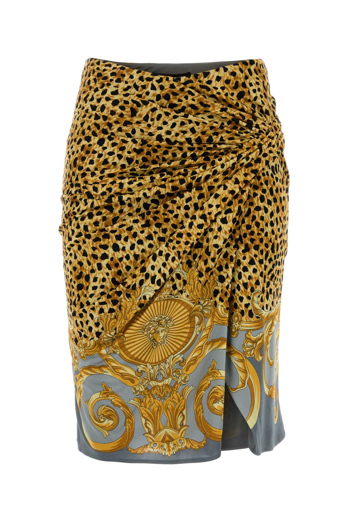 VERSACE Animal Print Mini Skirt