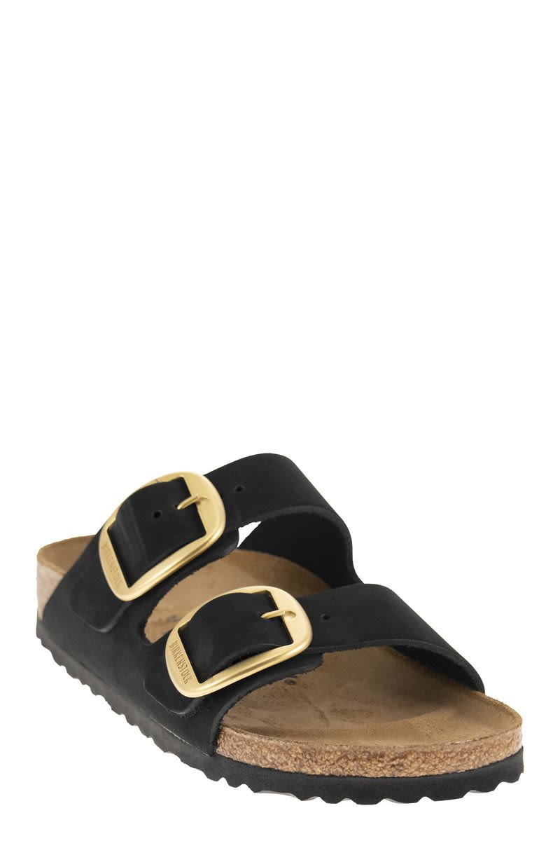 BIRKENSTOCK Arizona Leather Slipper with Large Buckle