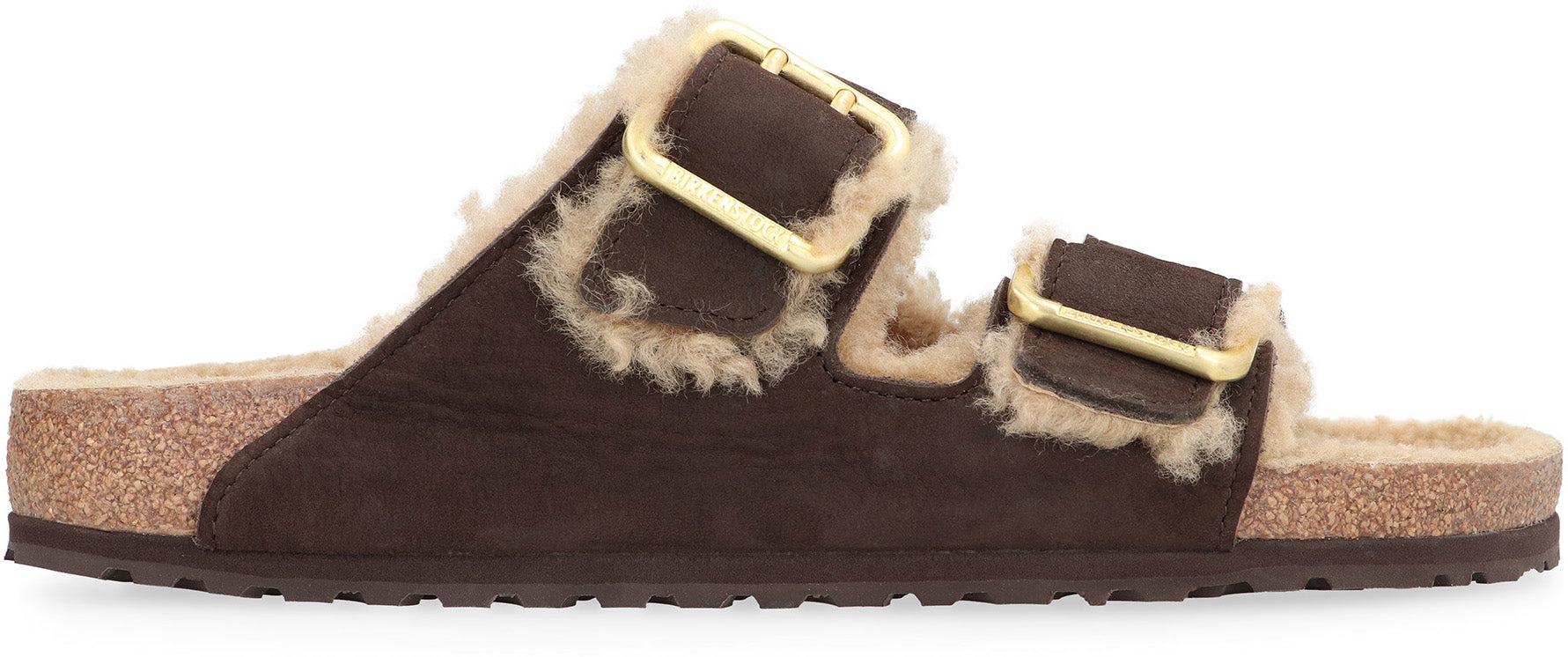 BIRKENSTOCK Shearling Lined Adjustable Slide Sandals