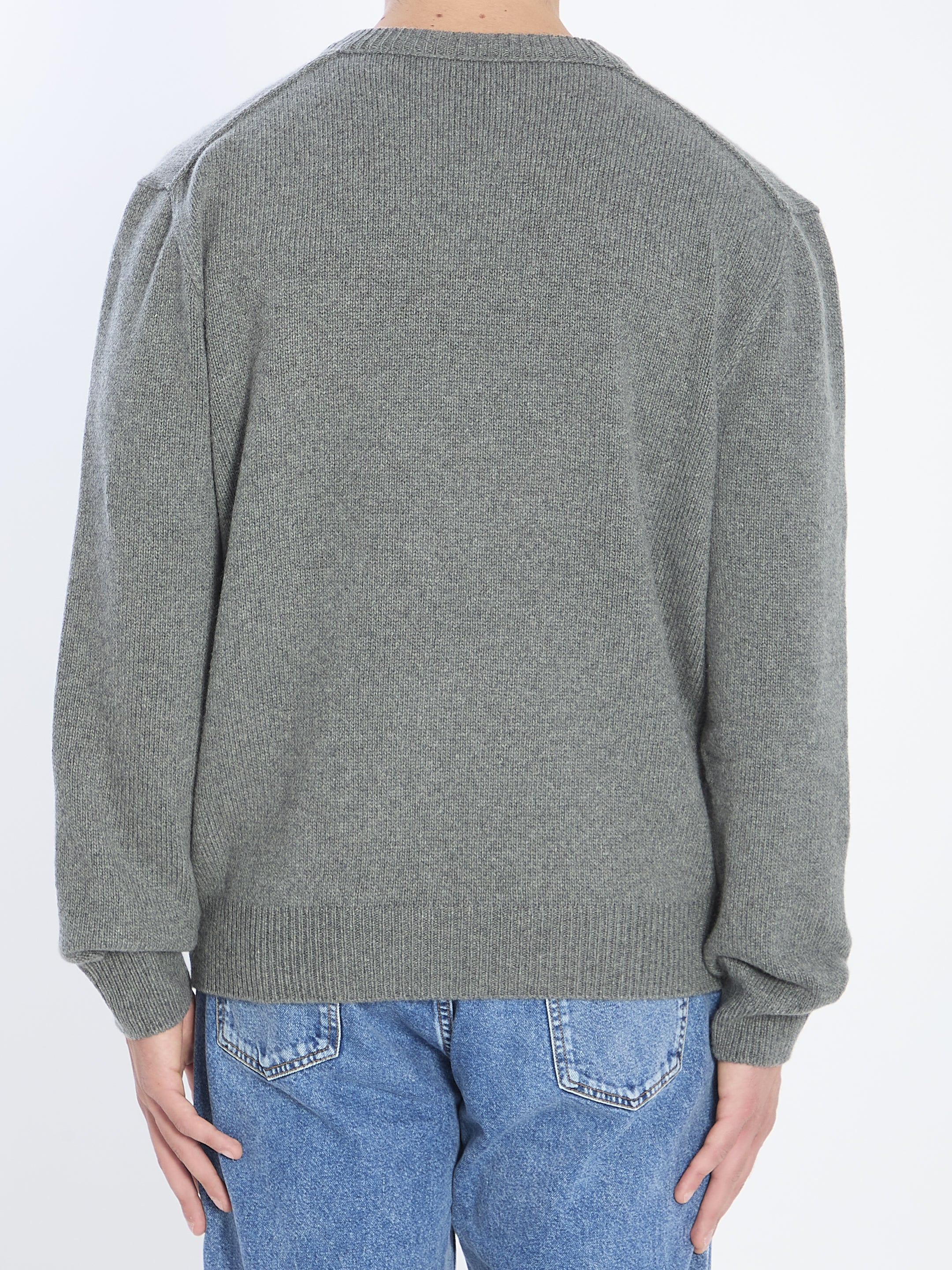 THE ROW Mid-Weight Cashmere V-Neck Sweater Size L