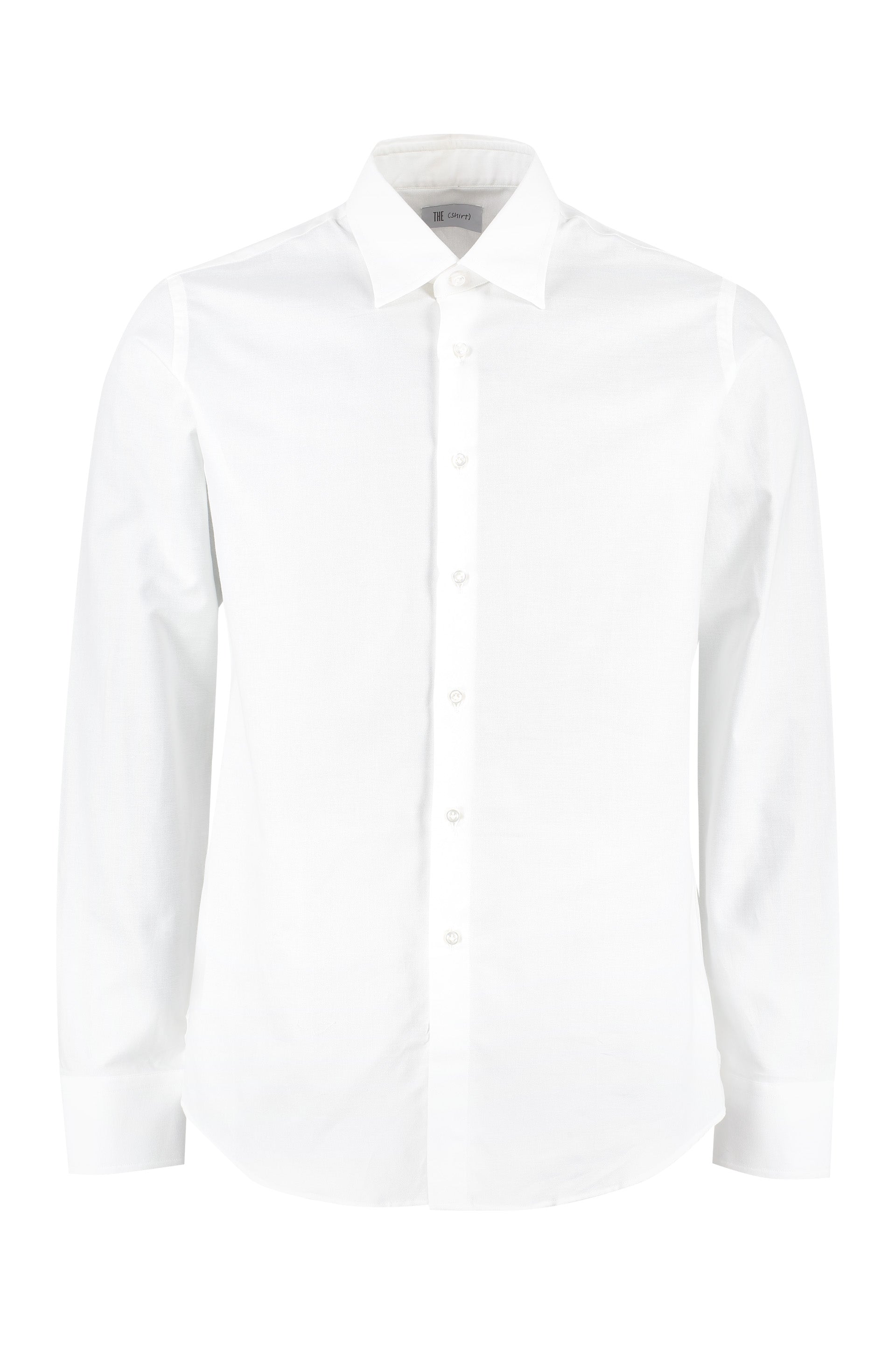 THE (ALPHABET) Men's Oxford Cotton Shirt - Rounded Hem