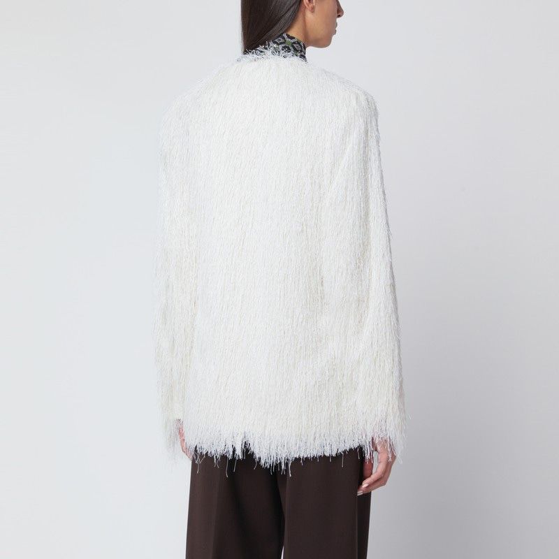 DRIES VAN NOTEN Fringed Jacket with Tie Closure for Women