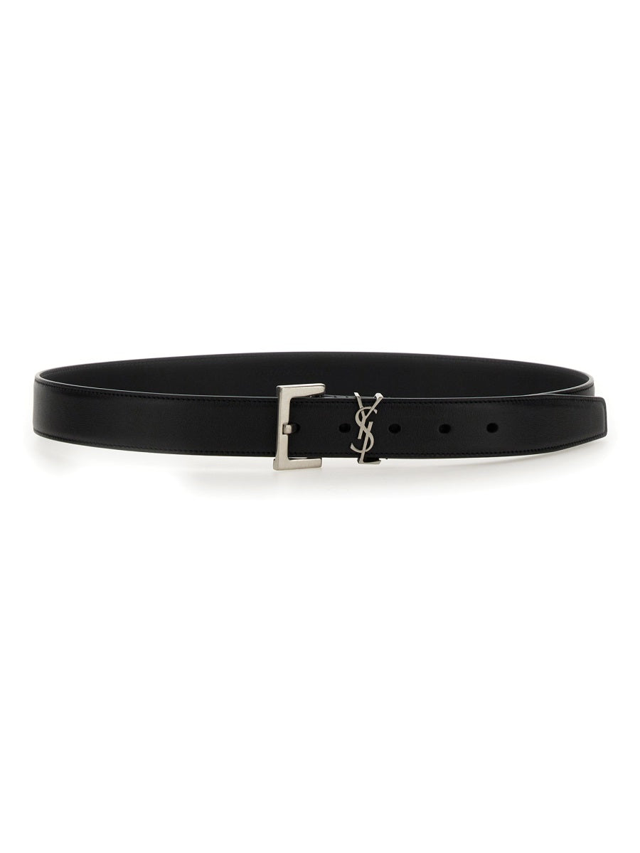 SAINT LAURENT Cassandra Leather Belt
