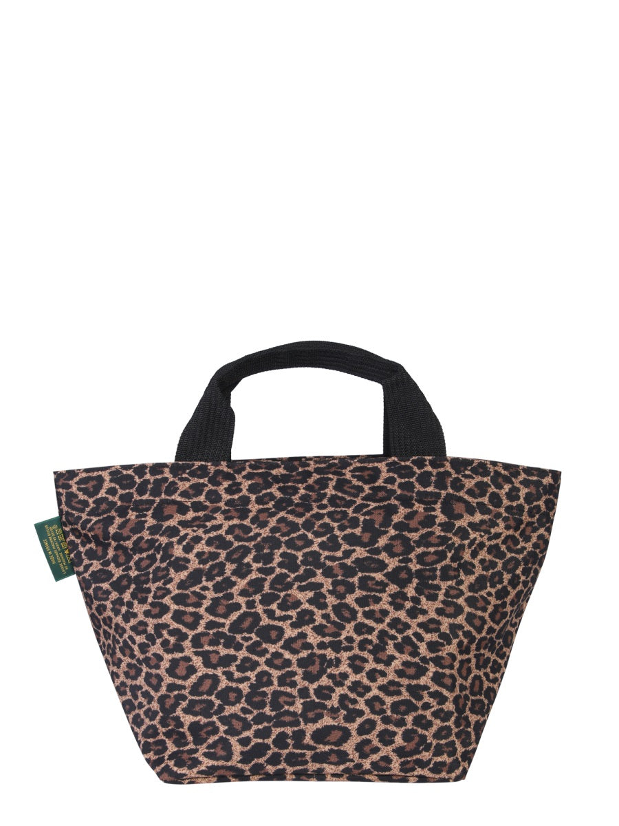 HERVÉ CHAPELIER Medium Animal Print Canvas Shopping Tote Handbag