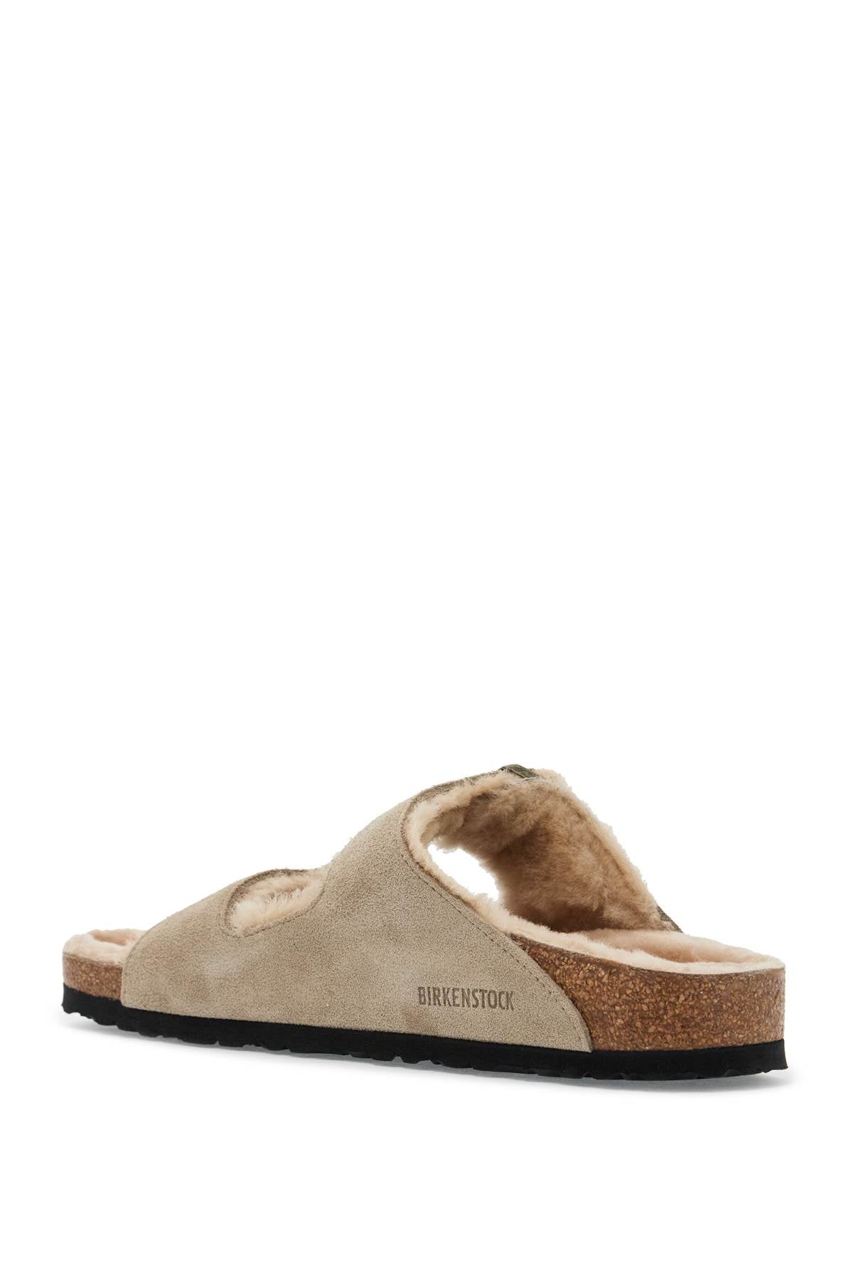 BIRKENSTOCK Cozy Slide Sandals with Lamb Fur Lining