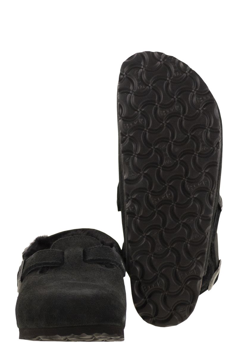 BIRKENSTOCK Luxurious Leather and Fur Slippers for Women