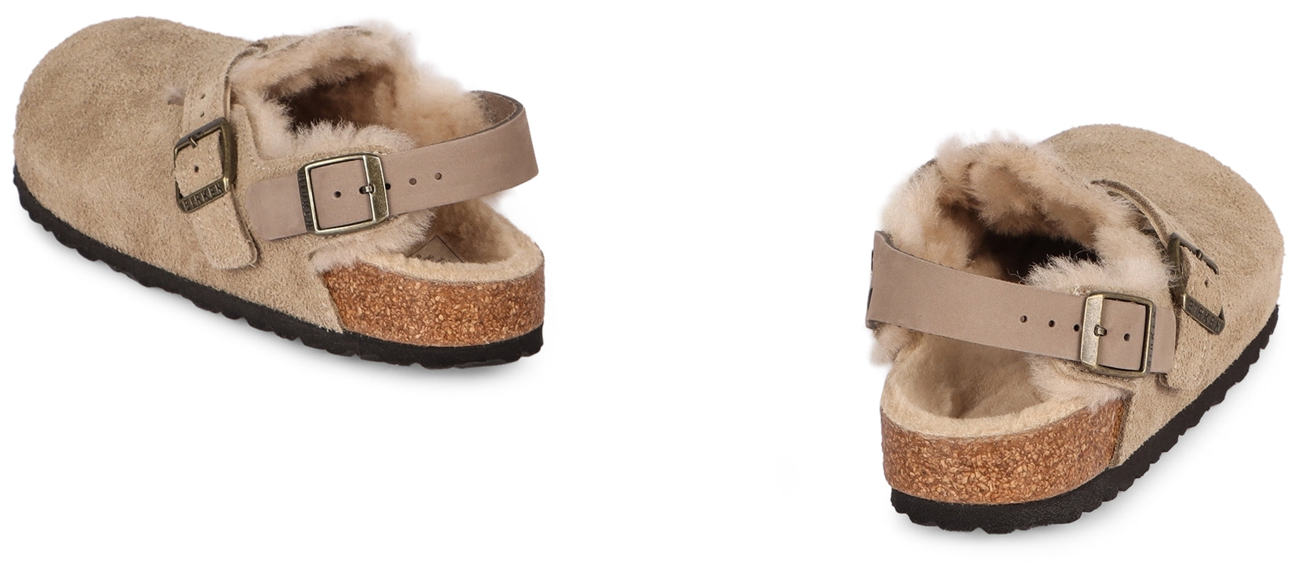 BIRKENSTOCK Tokyo Shearling Suede and Lambskin Slippers - Narrow Fit