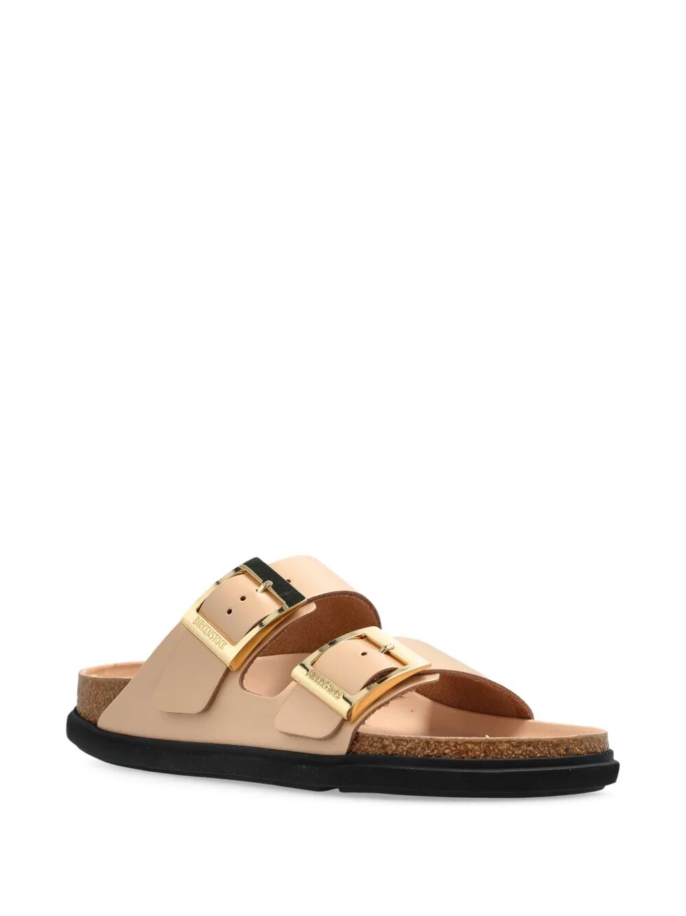 BIRKENSTOCK Shiny Leather Buckle Sandals