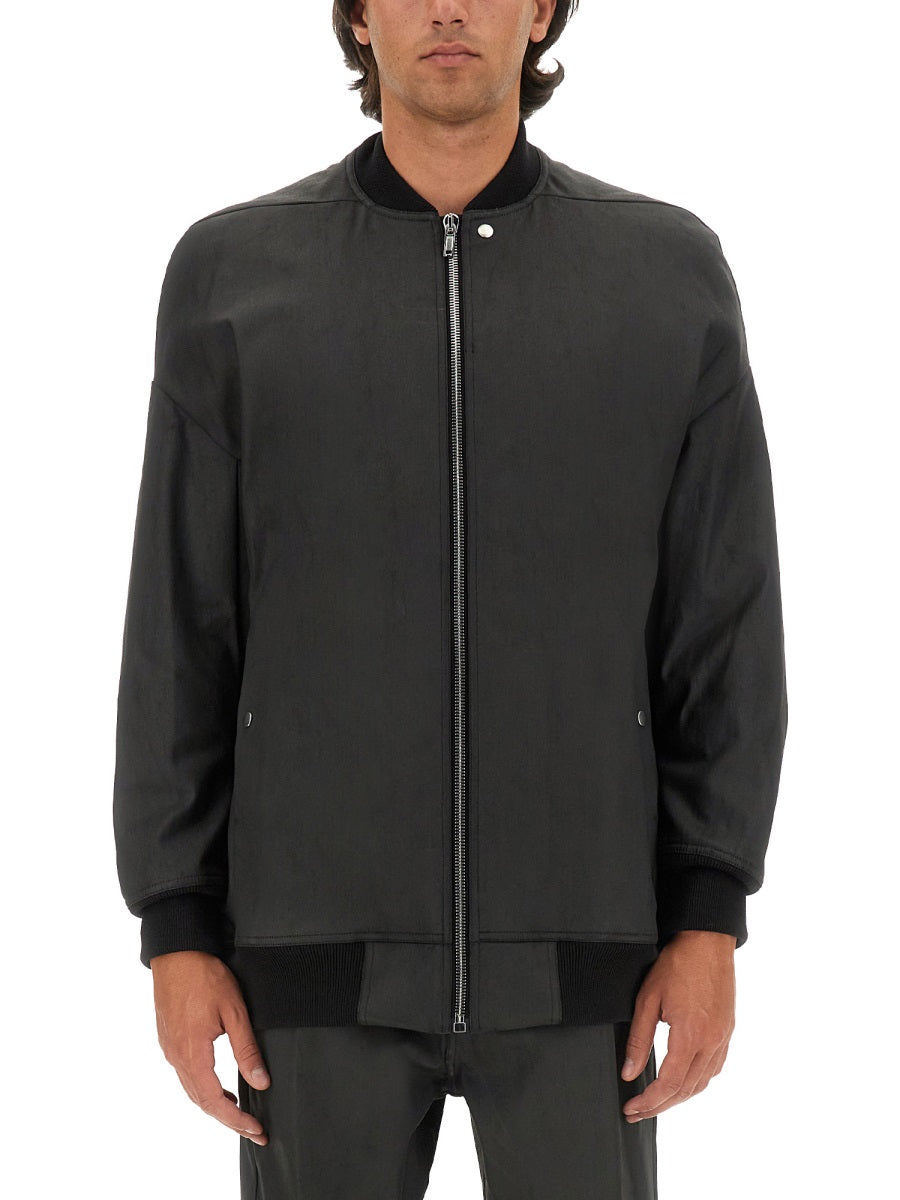 RICK OWENS Regular Fit Bomber Jacket with Zip - Size 50