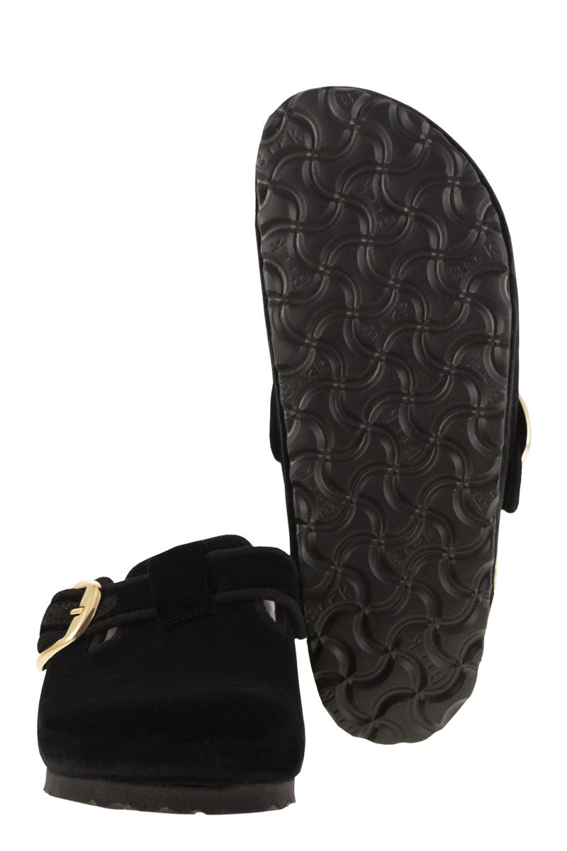 BIRKENSTOCK Big Buckle Velvet Sandals for Women