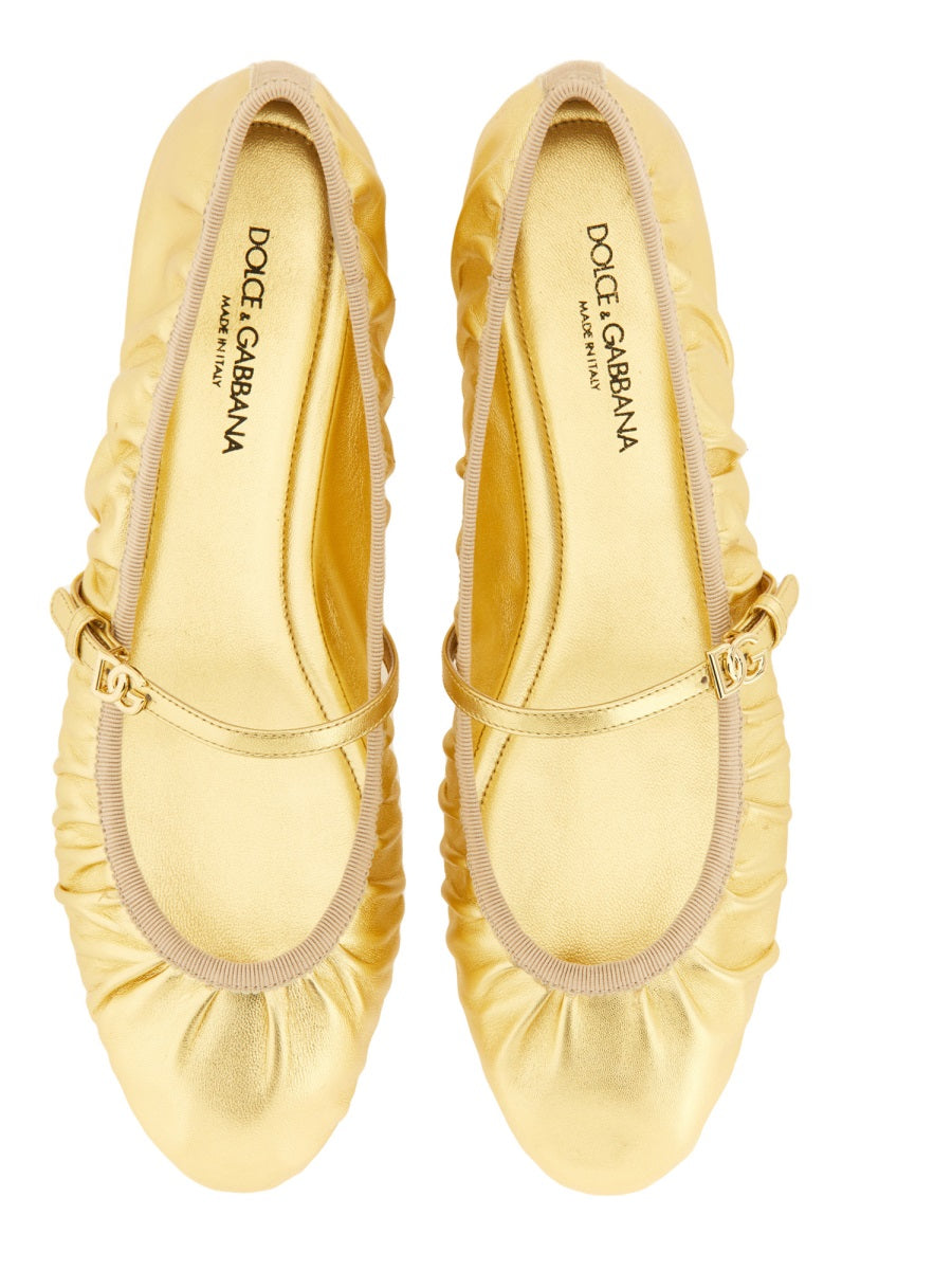 DOLCE & GABBANA Nappa Ballerina Flats