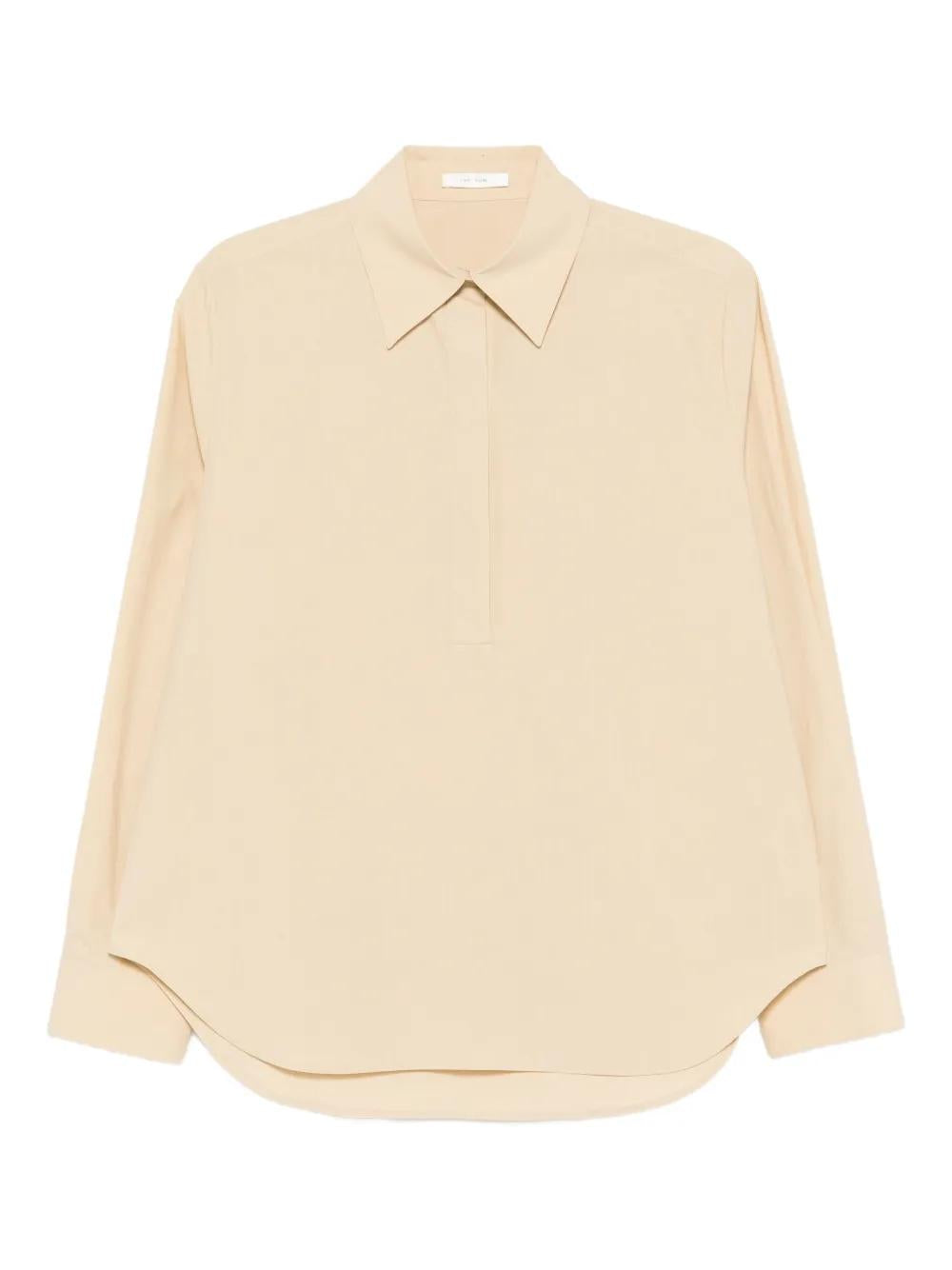 THE ROW Long-Sleeve Shirt with Curved Hem for Women