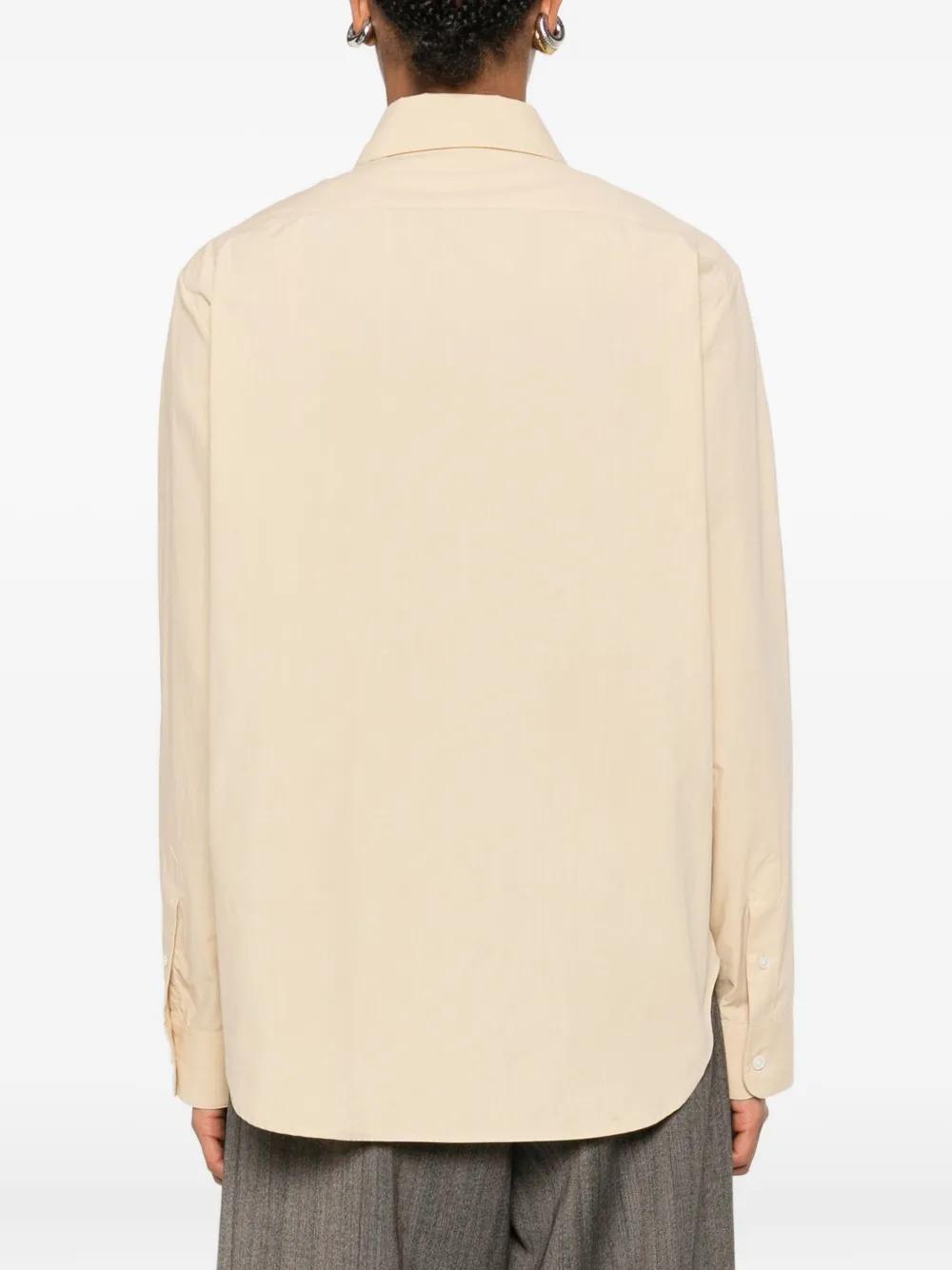THE ROW Long-Sleeve Shirt with Curved Hem