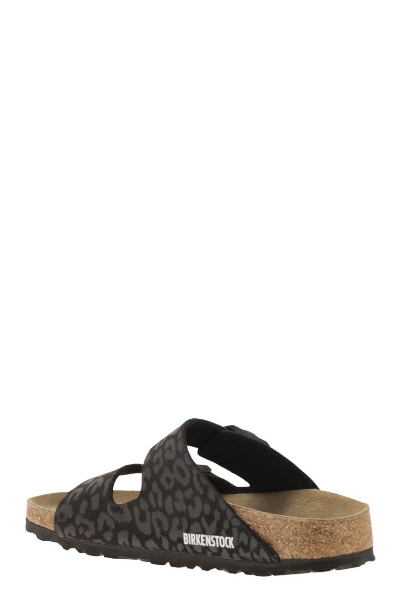 BIRKENSTOCK Arizona Leo Sandal with Buckles and Animal Print