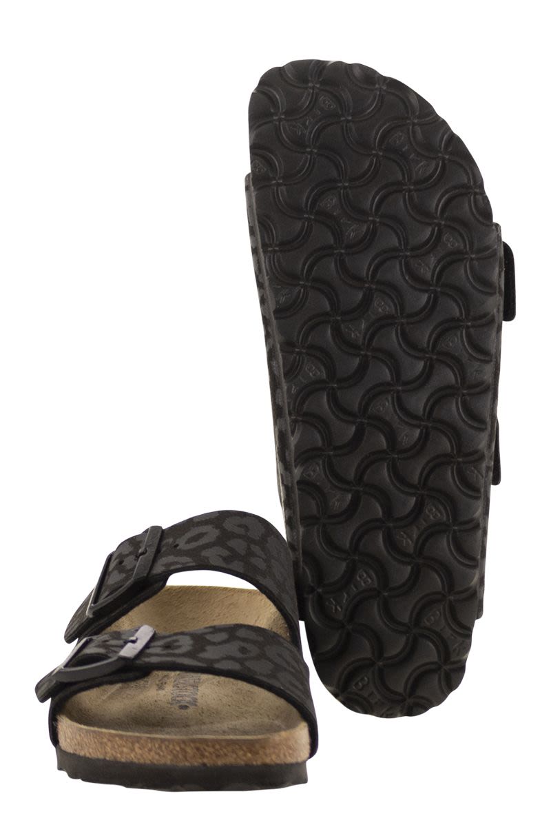 BIRKENSTOCK Arizona Leo Sandal with Buckles and Animal Print