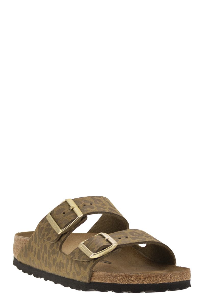 BIRKENSTOCK Classic Leopard Print Double Buckle Sandal
