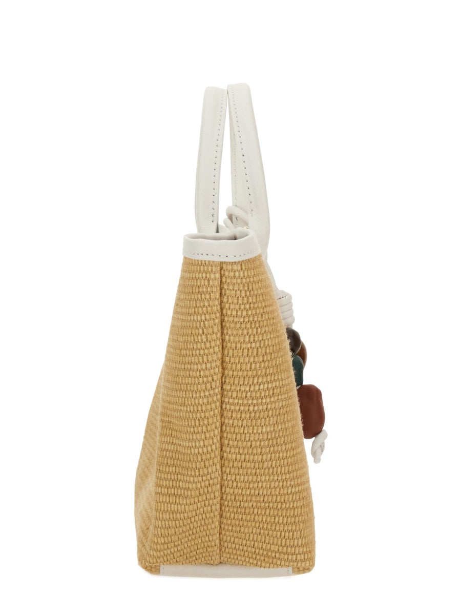 LONGCHAMP Mini Carryover Cotton Basket Handbag