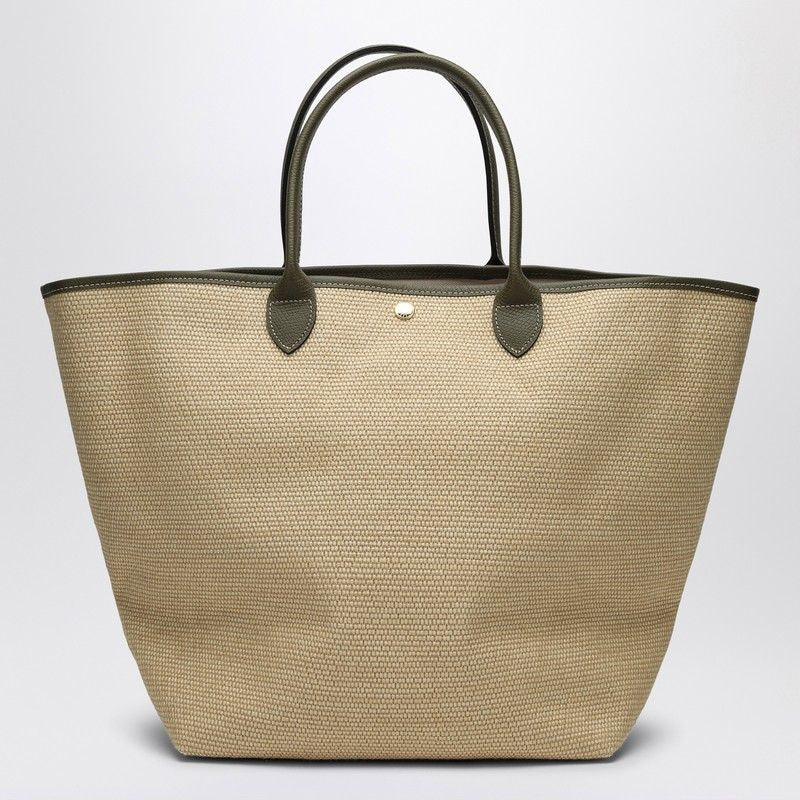 LONGCHAMP Woven Raffia Tote Handbag - 28 CM x 35 CM x 20 CM