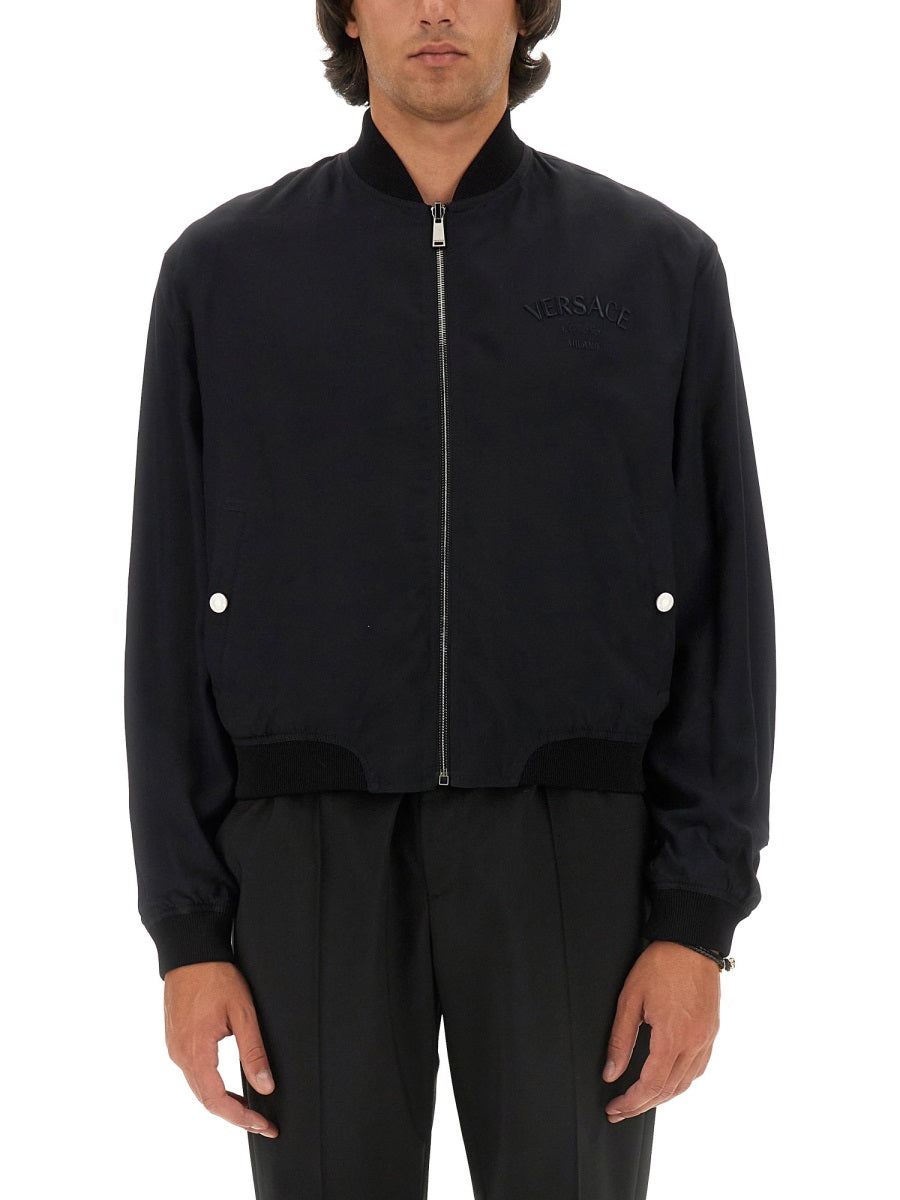 VERSACE Reversible Baroque Sea Jacket - Regular Fit