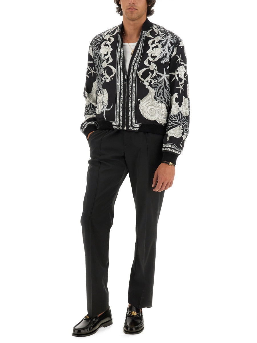 VERSACE Reversible Baroque Sea Jacket - Regular Fit