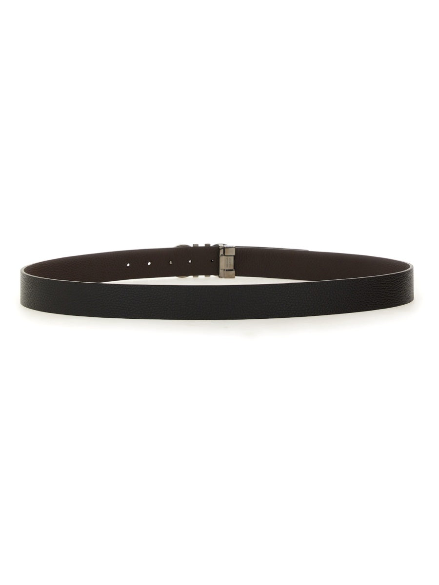 Ferragamo Reversible Gancini Hook Belt - 3.5 CM