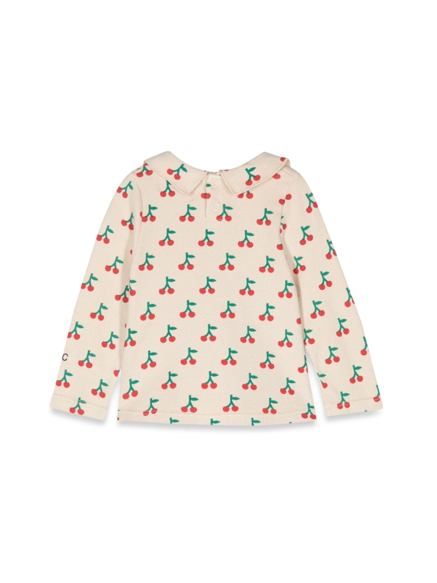BOBO CHOSES Mini Cherry All Over Collar T-Shirt
