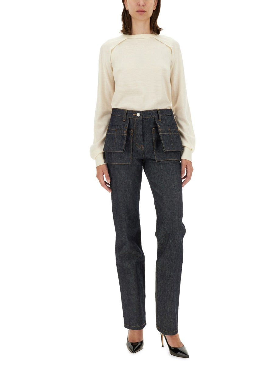 HELMUT LANG Luxurious Wool-Silk Blend T-Shirt - Size S