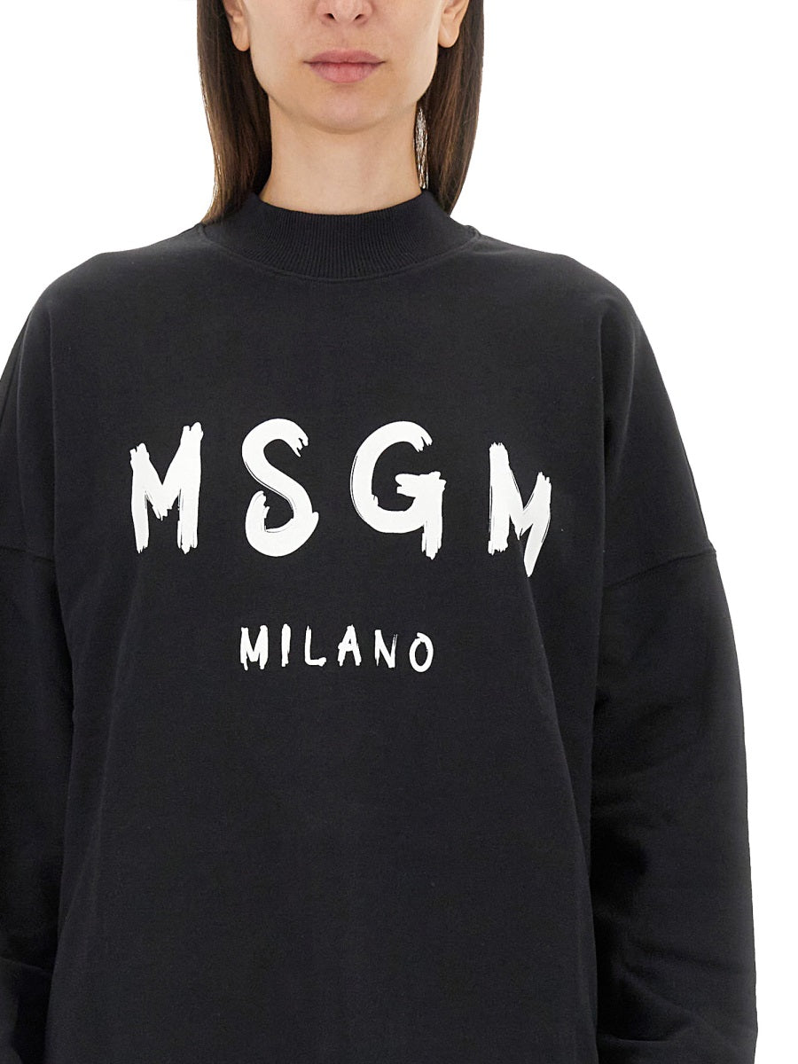 MSGM Brushed Logo Mini Dress - Size S