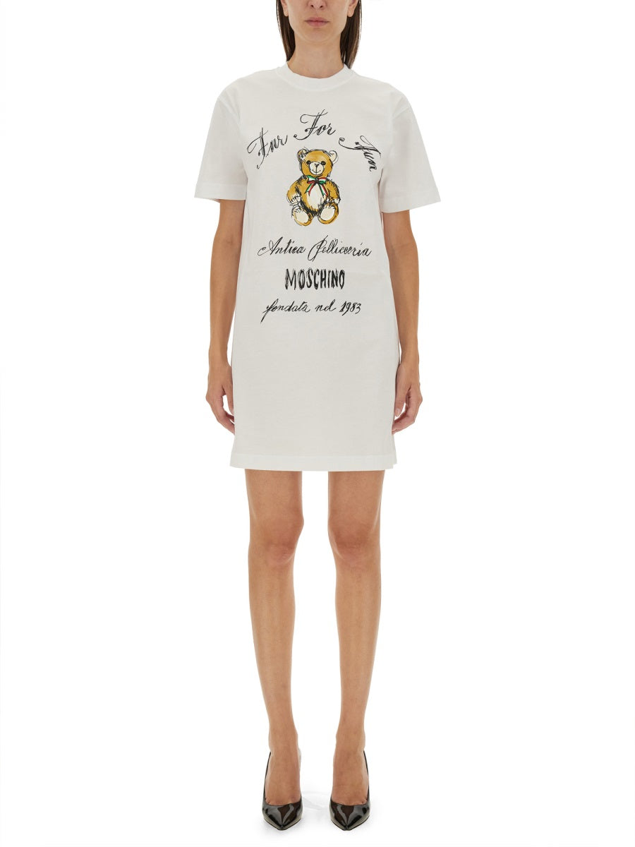 MOSCHINO Regular Fit Dress with Logo - Size 38