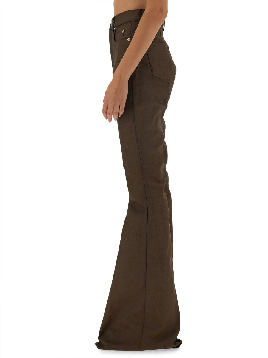 RICK OWENS Boot Cut Denim Pants for Women