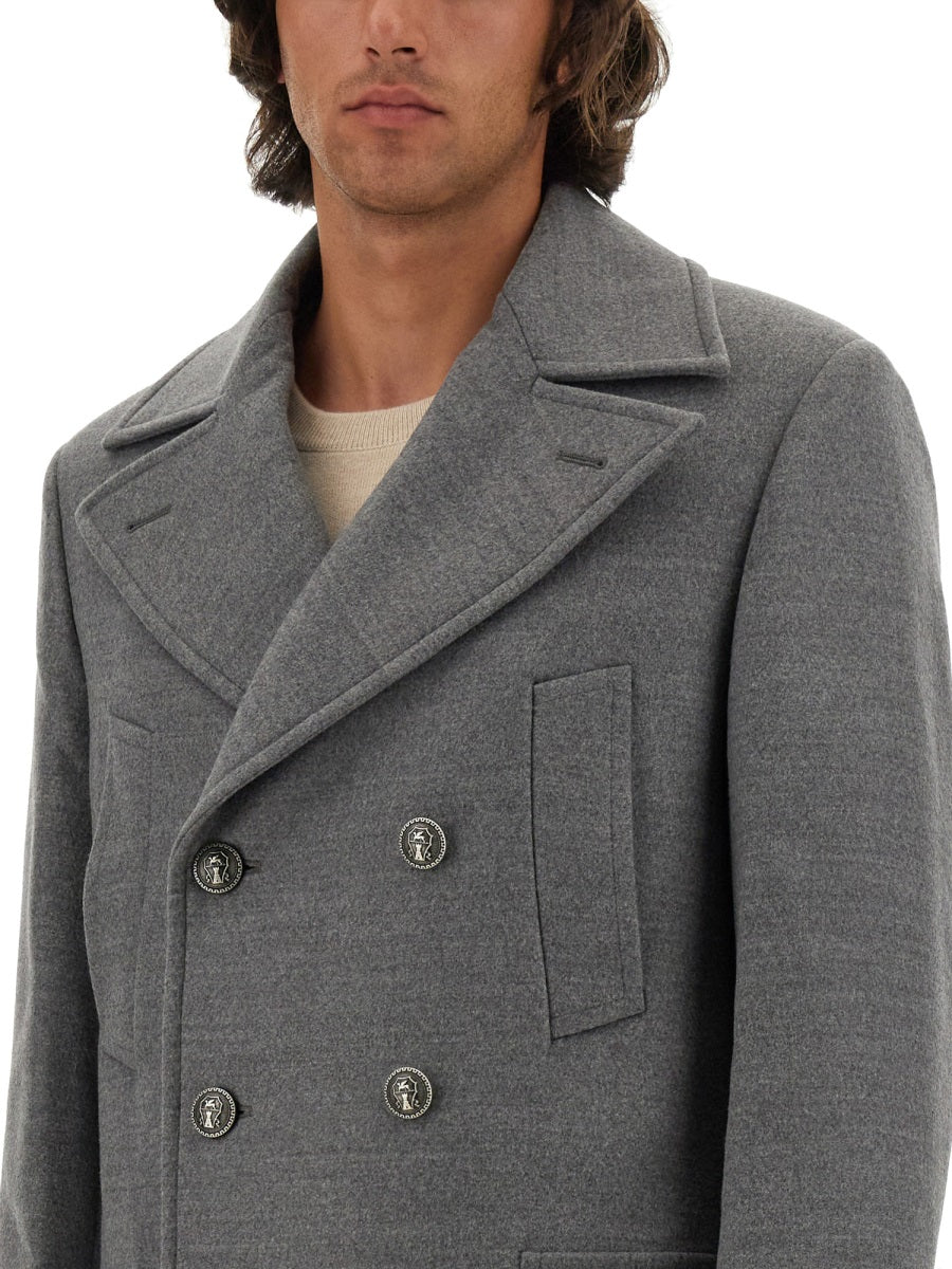 BRUNELLO CUCINELLI Oversized Double-Breasted Jacket - Size 50 IT