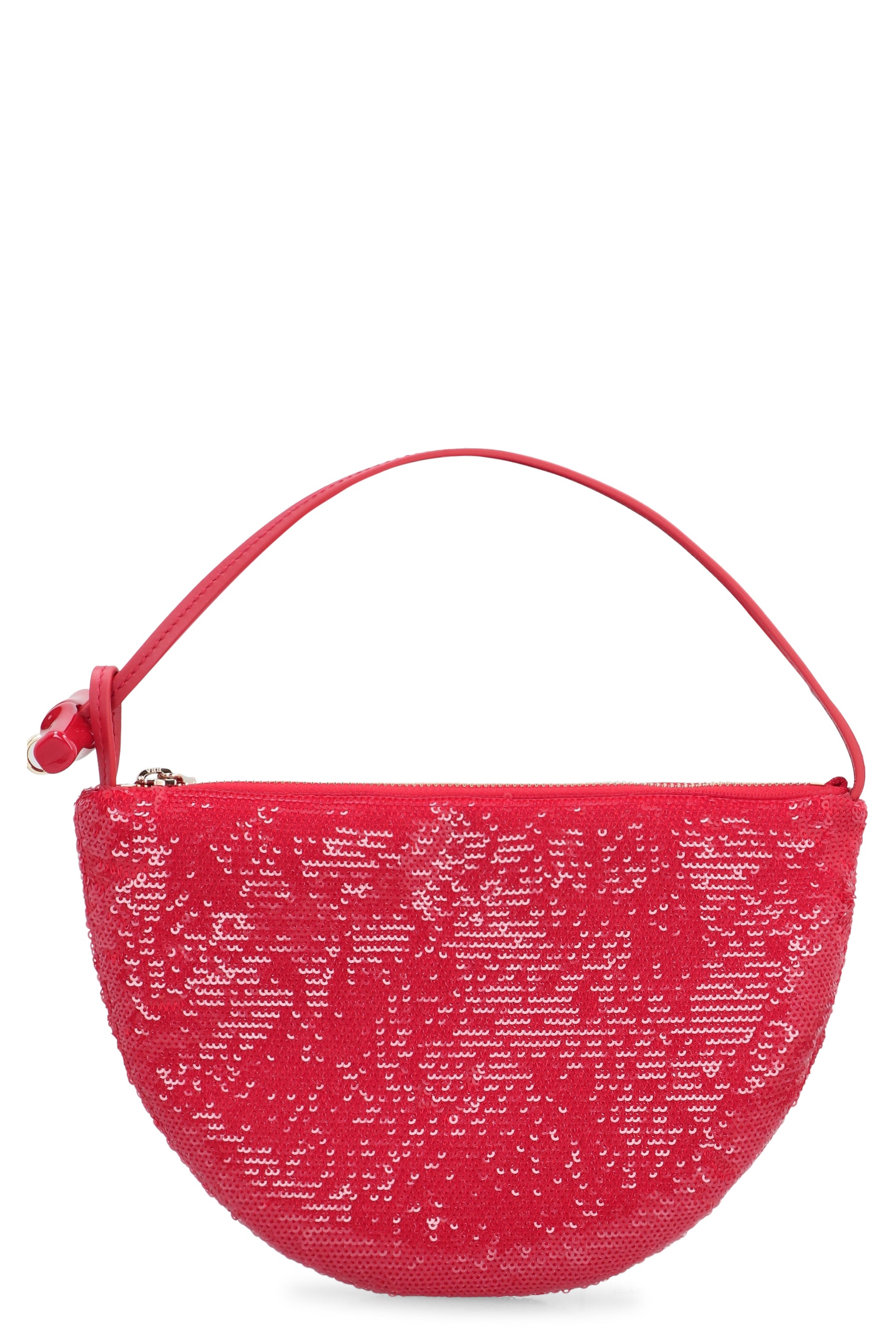 LONGCHAMP Mini Shoulder Clutch with Sequins and Leather Details