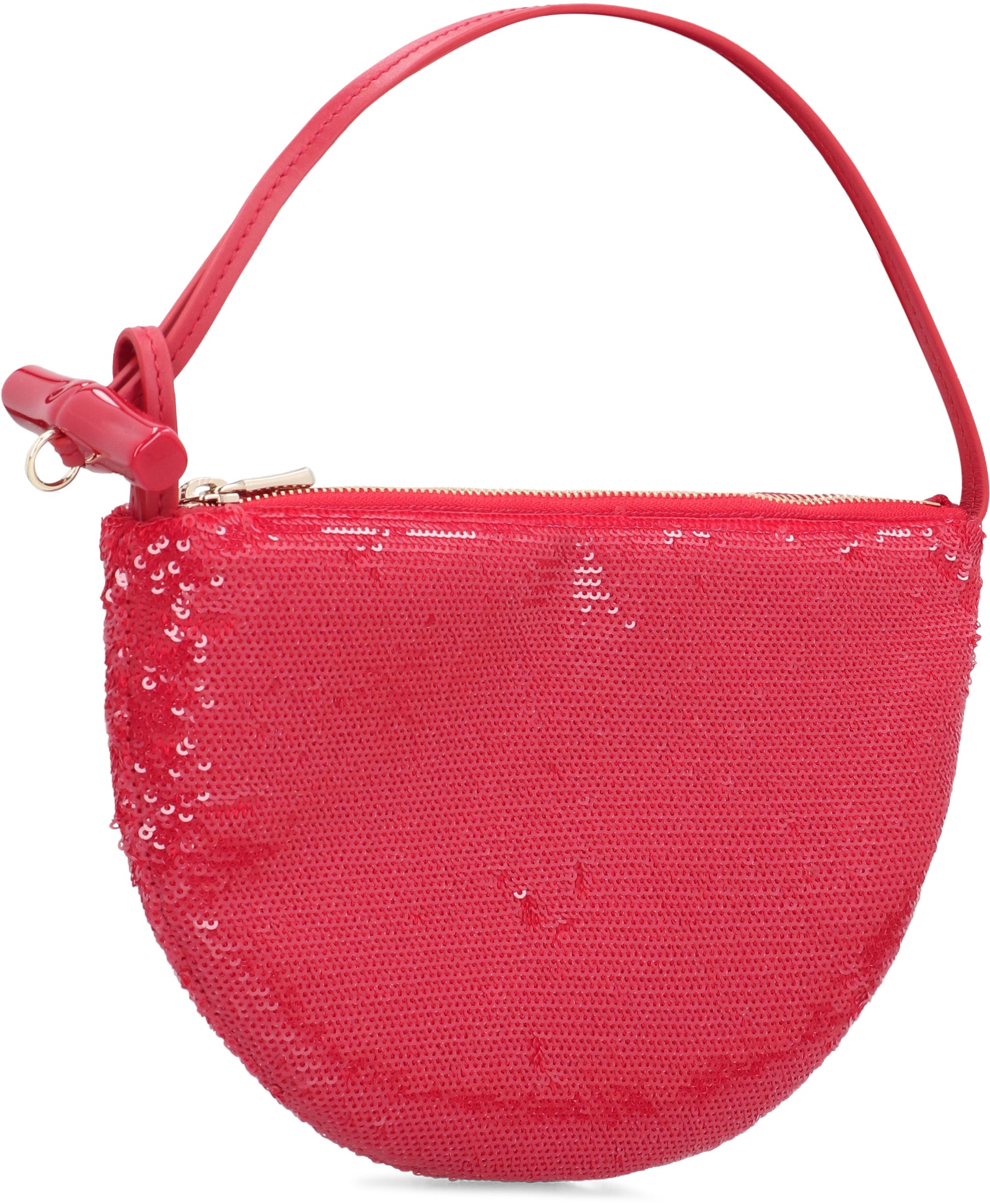 LONGCHAMP Mini Shoulder Clutch with Sequins and Leather Details