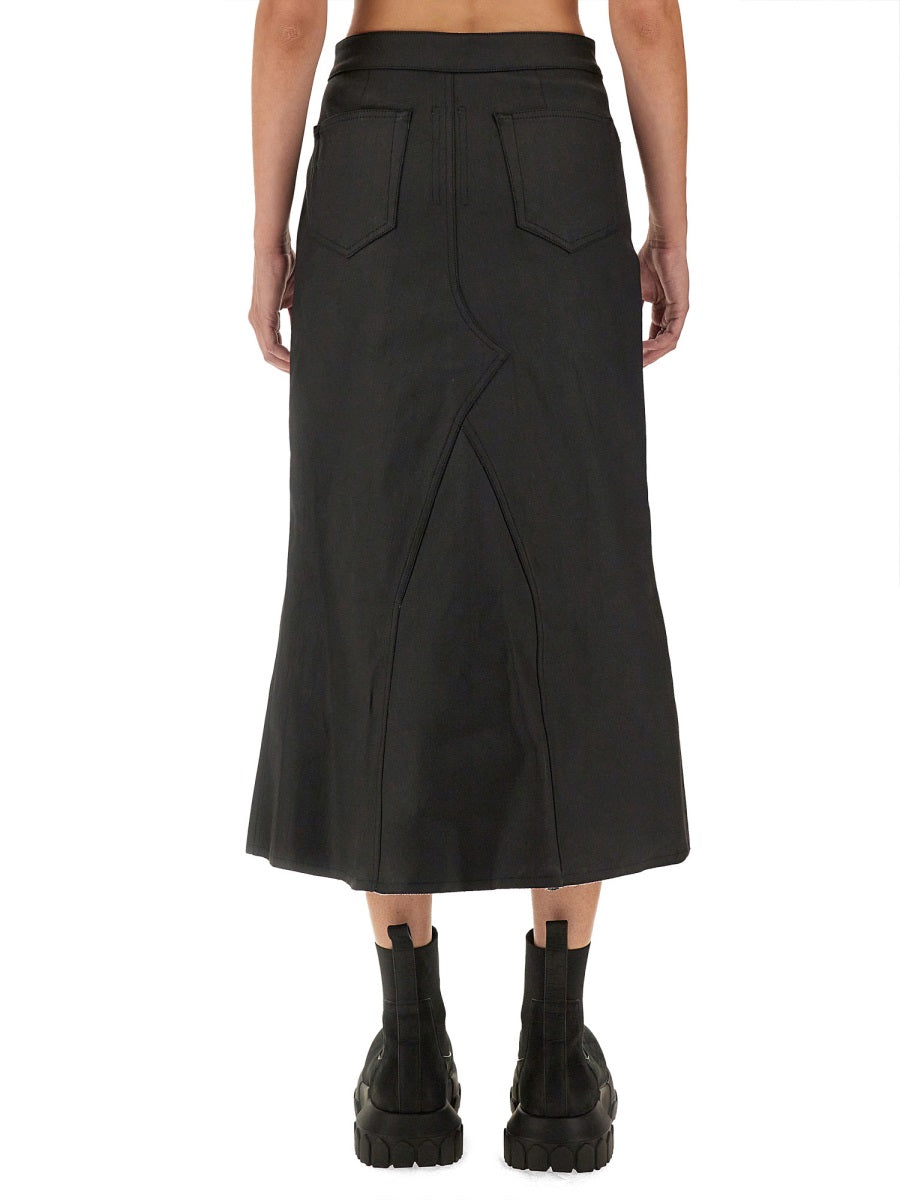 RICK OWENS Elevated Denim Skirt - Size 40