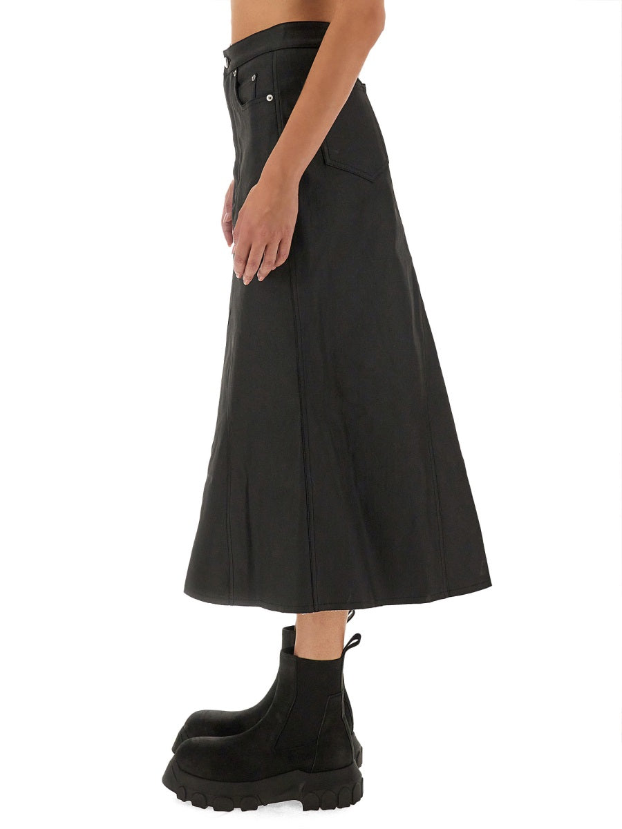 RICK OWENS Elevated Denim Skirt - Size 40