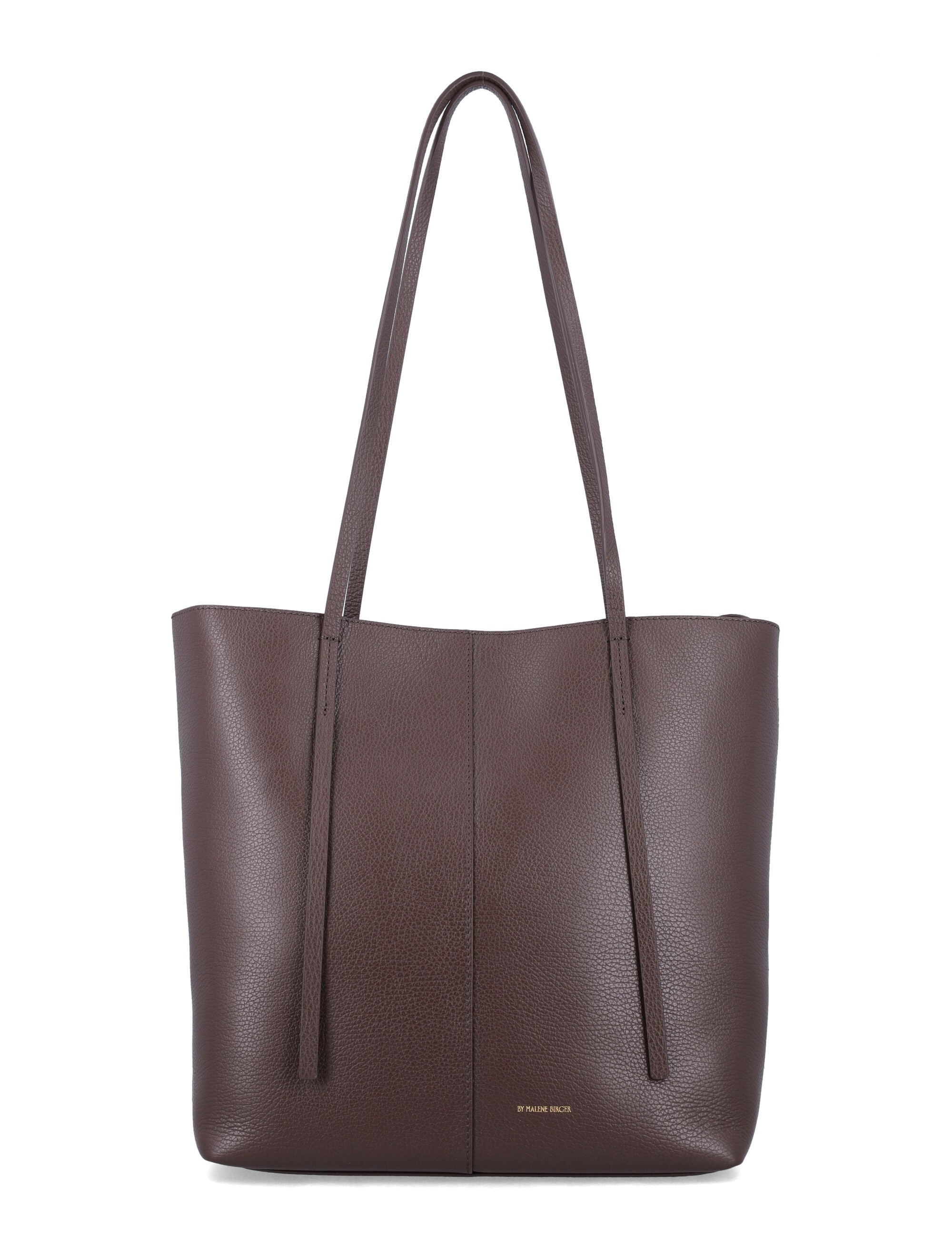 BY MALENE BIRGER Square Leather Tote Handbag - 32x39x14 cm