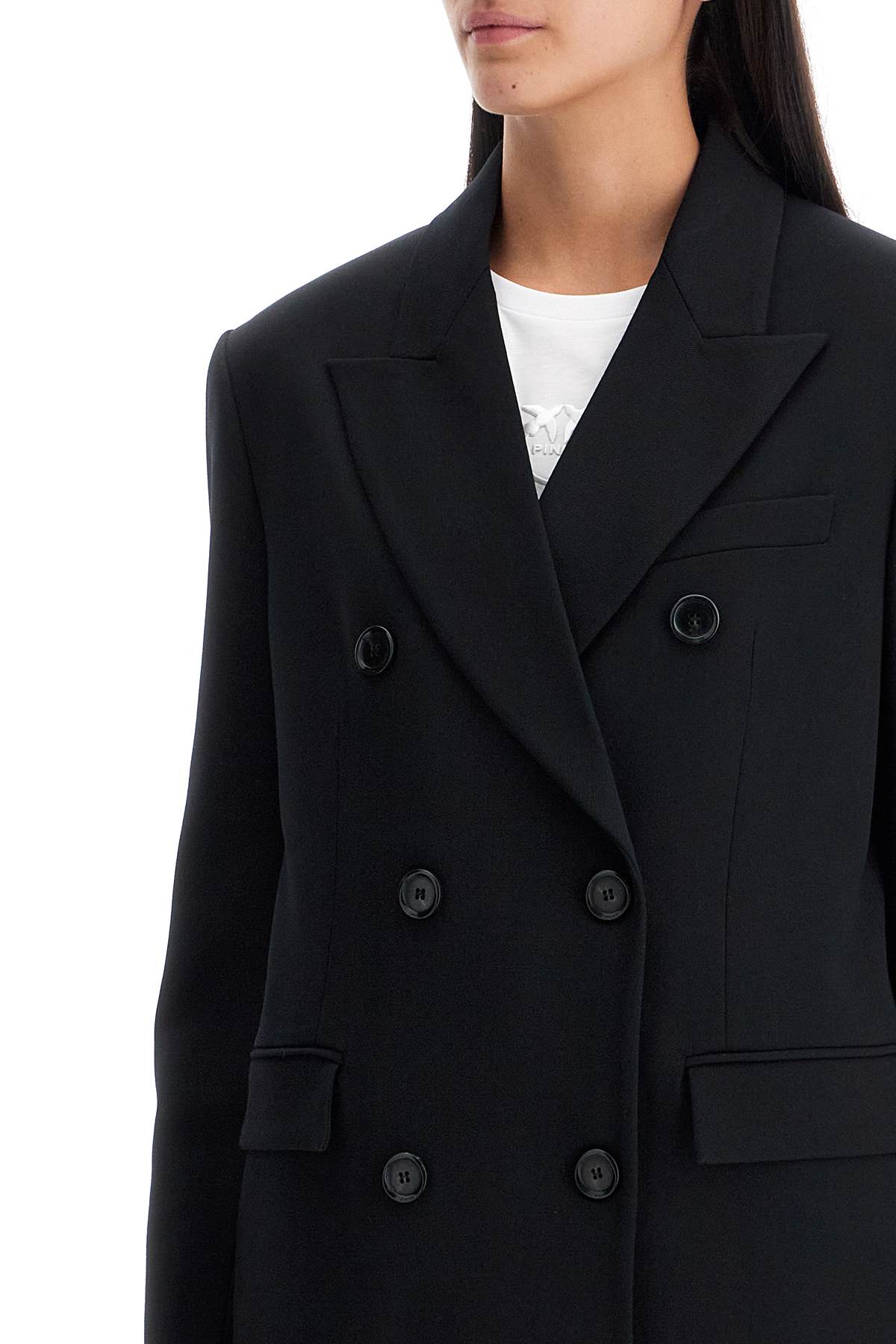 PINKO Double-Breasted Wool Blend Jacket for Women